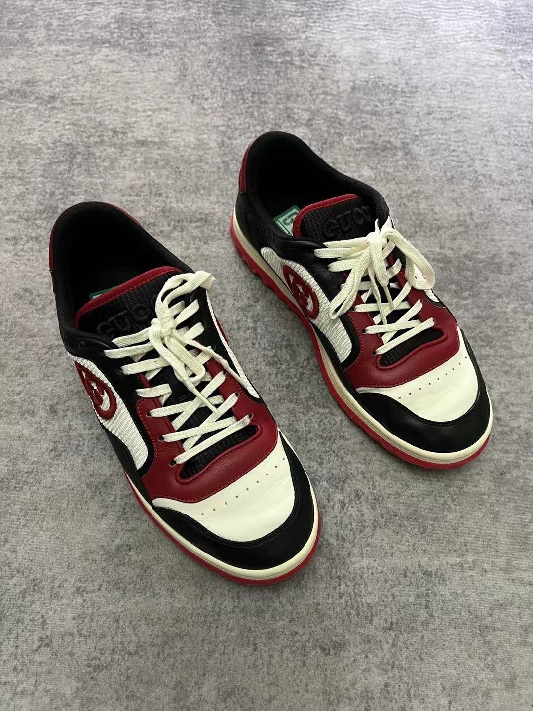 Gucci Gucci MAC80 black and red stitching side label vintage snea Size US 8.5 / EU 41-42 - 2 Thumbnail