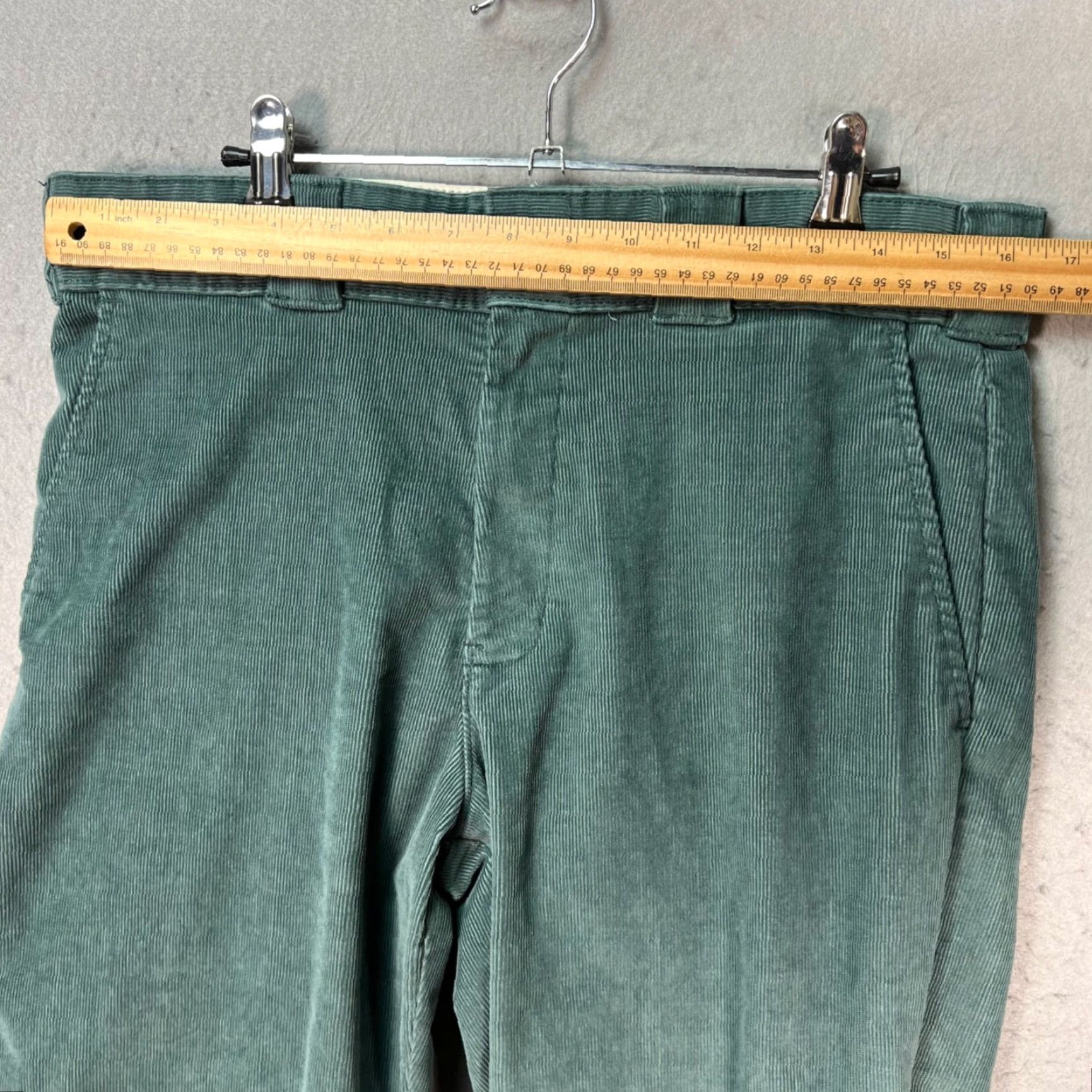 Dickies Mens Size 32 Green Corduroy Regular Fit Straight Leg Chino Pants