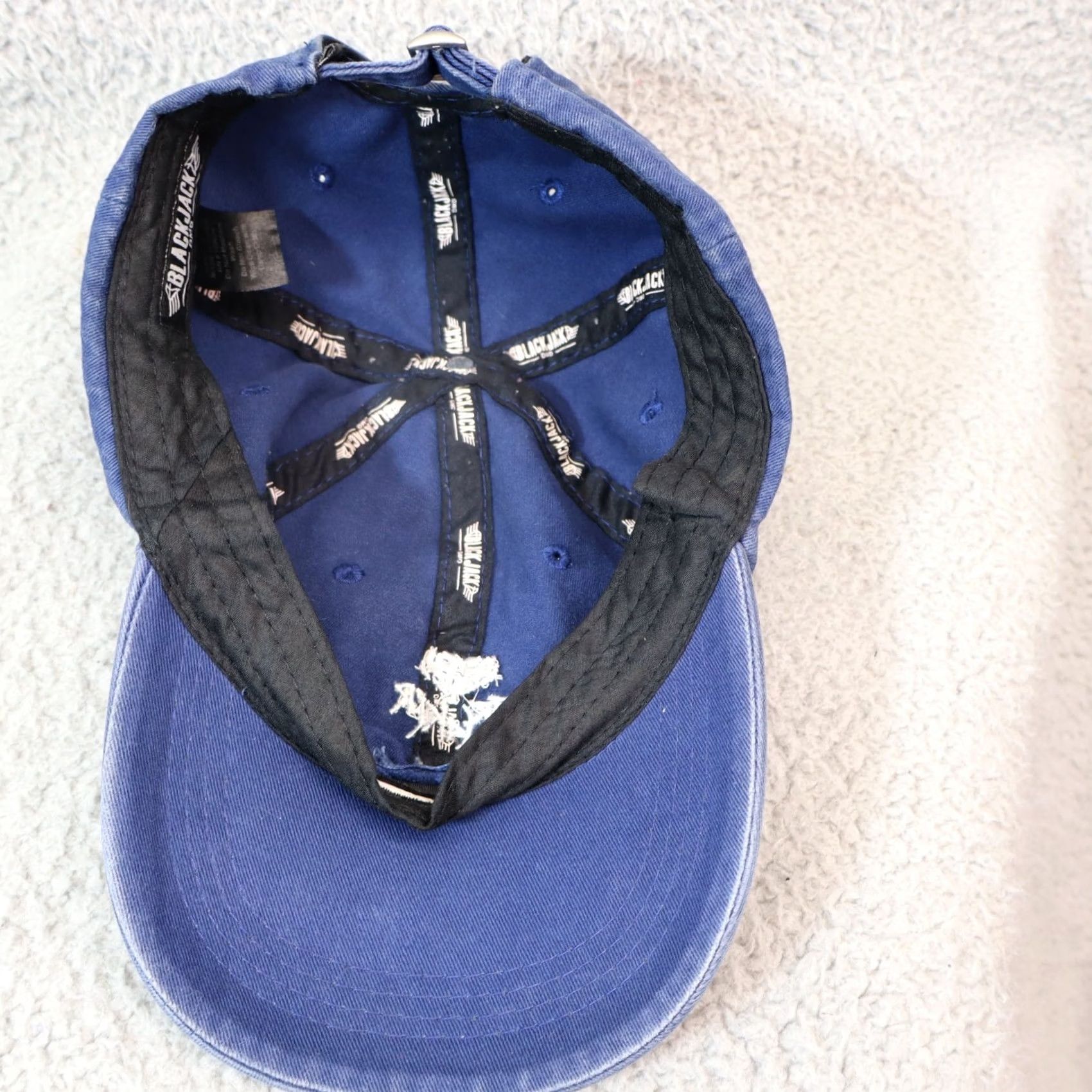 Vintage Blackjack DMD Hat Blue Strapback Skater Streetwear Patch Breaker Back Size ONE SIZE - 6 Thumbnail