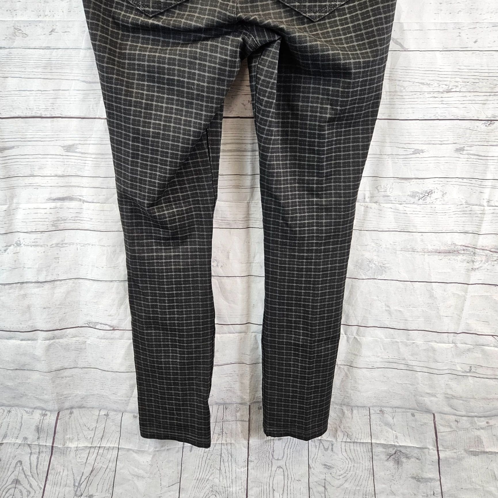 Vintage Liverpool Womens Ponte Knit Skinny Pants Sz 6 Black Gray Mid Rise Pull On Size 28" / US 6 / IT 42 - 5 Thumbnail