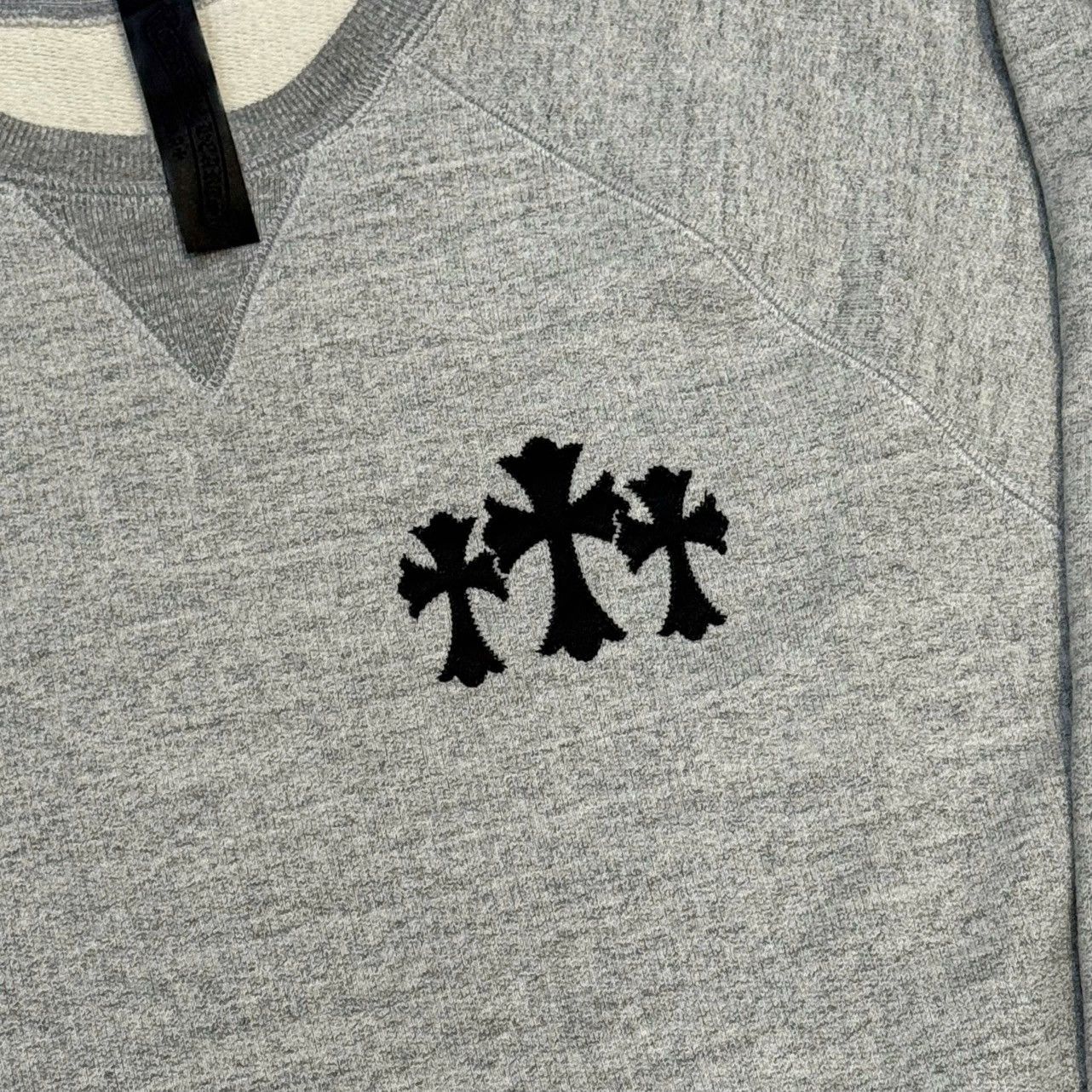 Chrome Hearts Chrome Hearts Blind Spot Black Tripple Cross Sweater Gray Size US L / EU 52-54 / 3 - 2 Thumbnail
