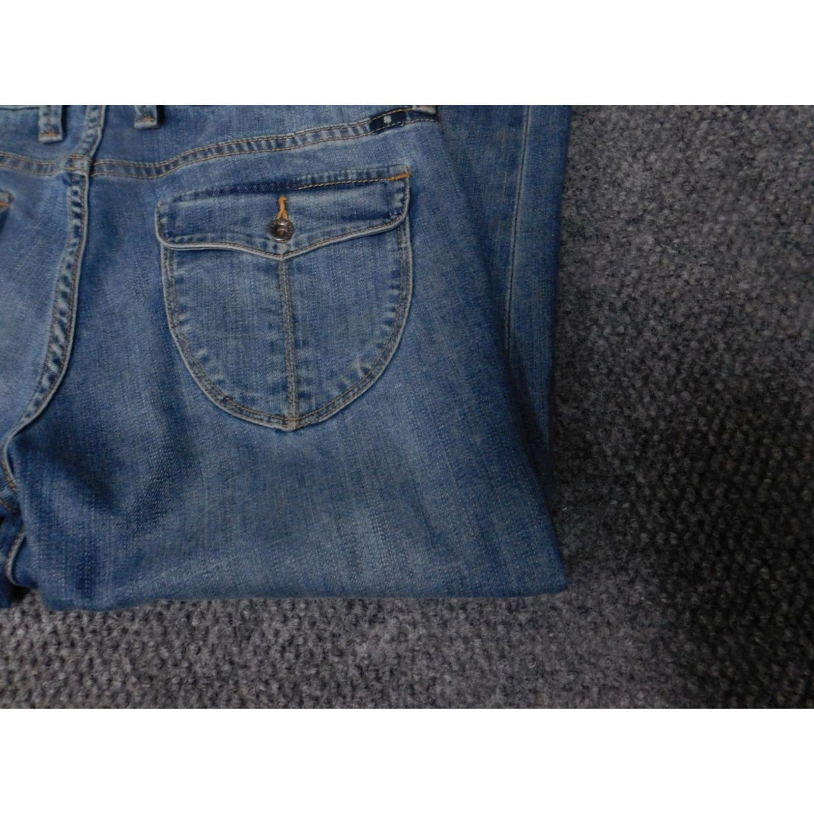 Lucky Brand Lucky Brand Jeans Cropped Women 4 Blue Denim Cotton Blend Zipper Inseam 24 in Regular Rise Cropped 24in Center Zippered blue Women Jeans Size 27" / US 4 / IT 40 - 7 Thumbnail