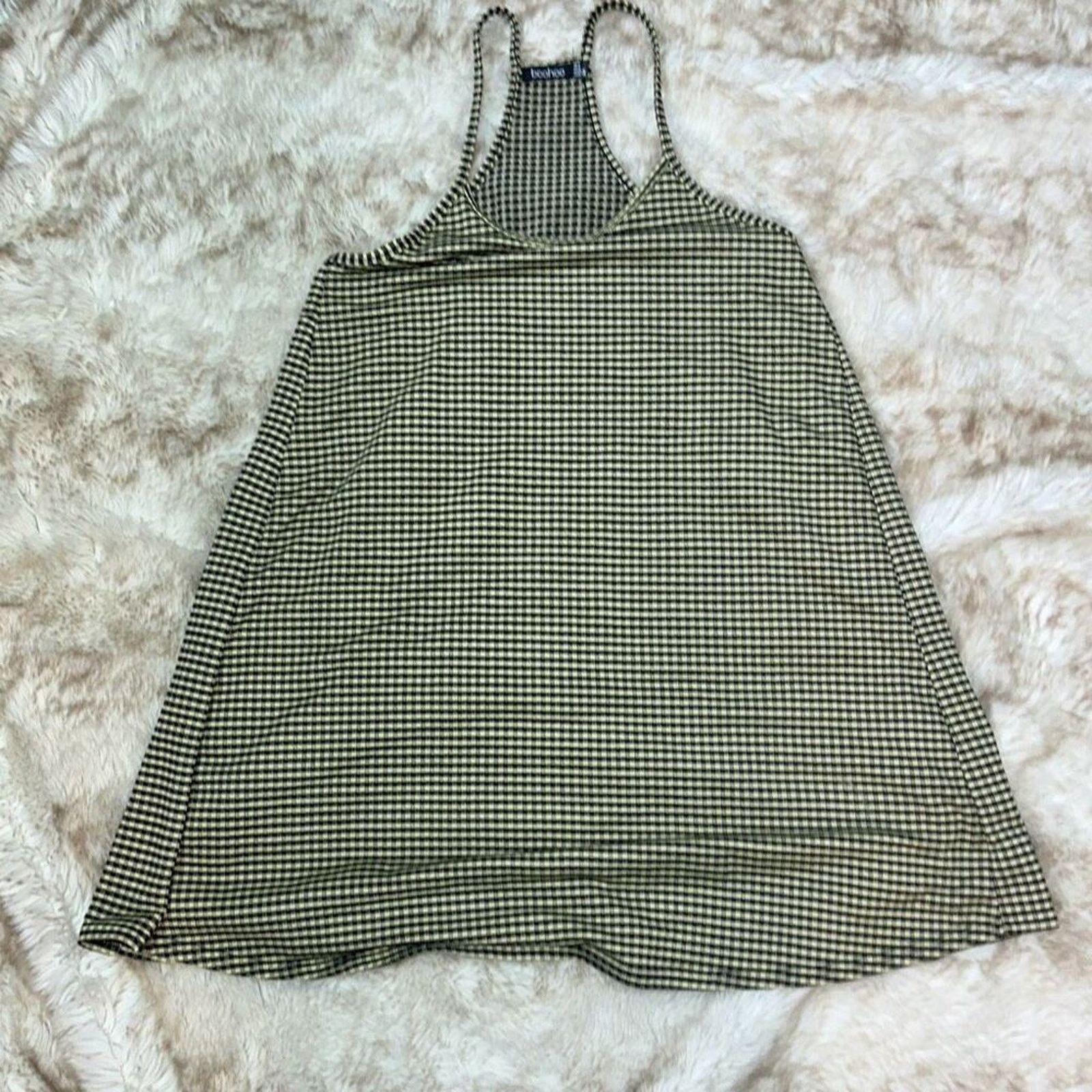 Boohoo Boohoo Black & Yellow Gingham Sleeveless Swing Dress | Sz 4 Size S / US 4 / IT 40 - 2 Thumbnail