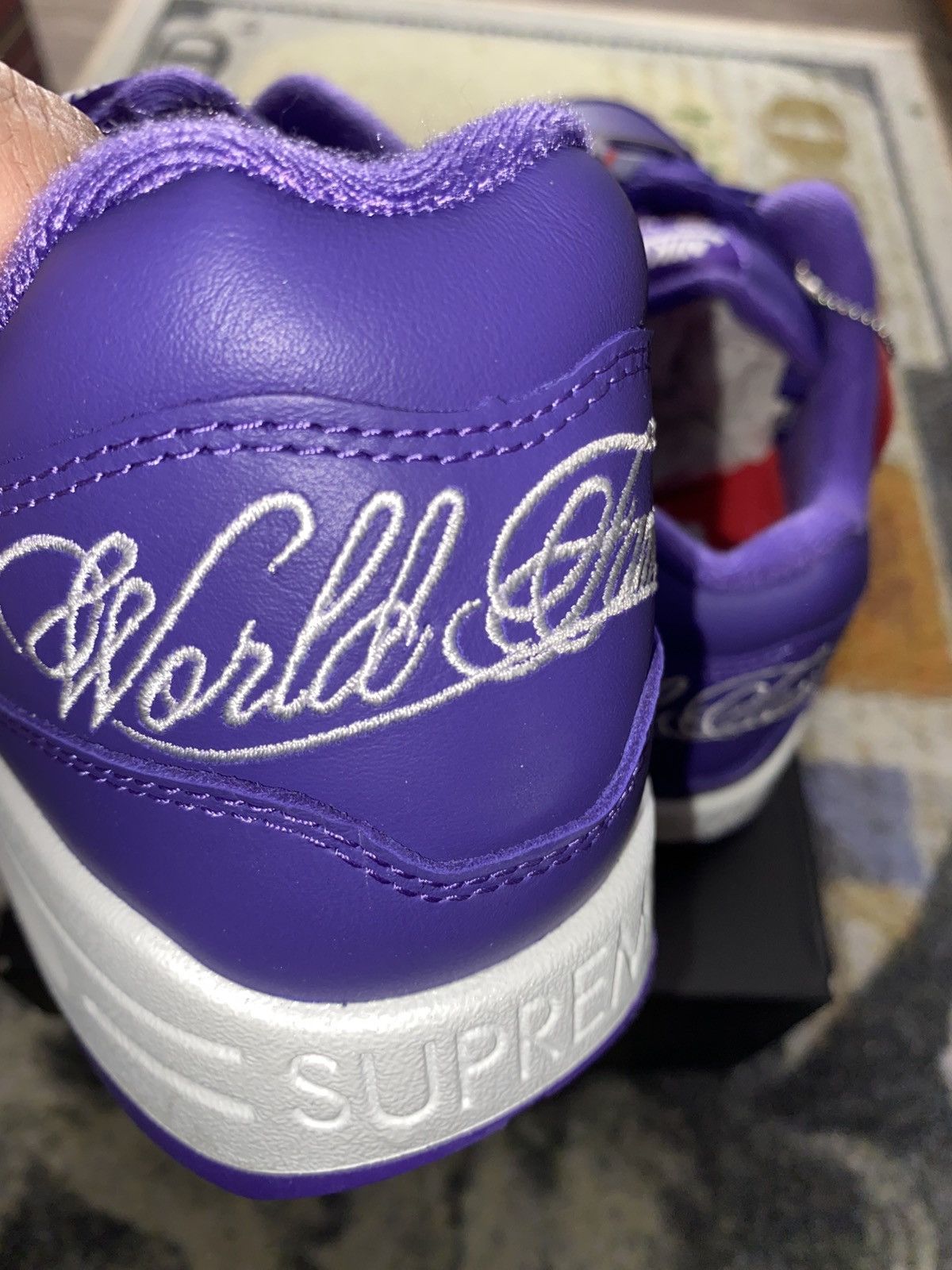 Nike × Supreme Supreme Nike Air Max 1 ‘87 SP Purple Size US 8.5 / EU 41-42 - 7 Thumbnail