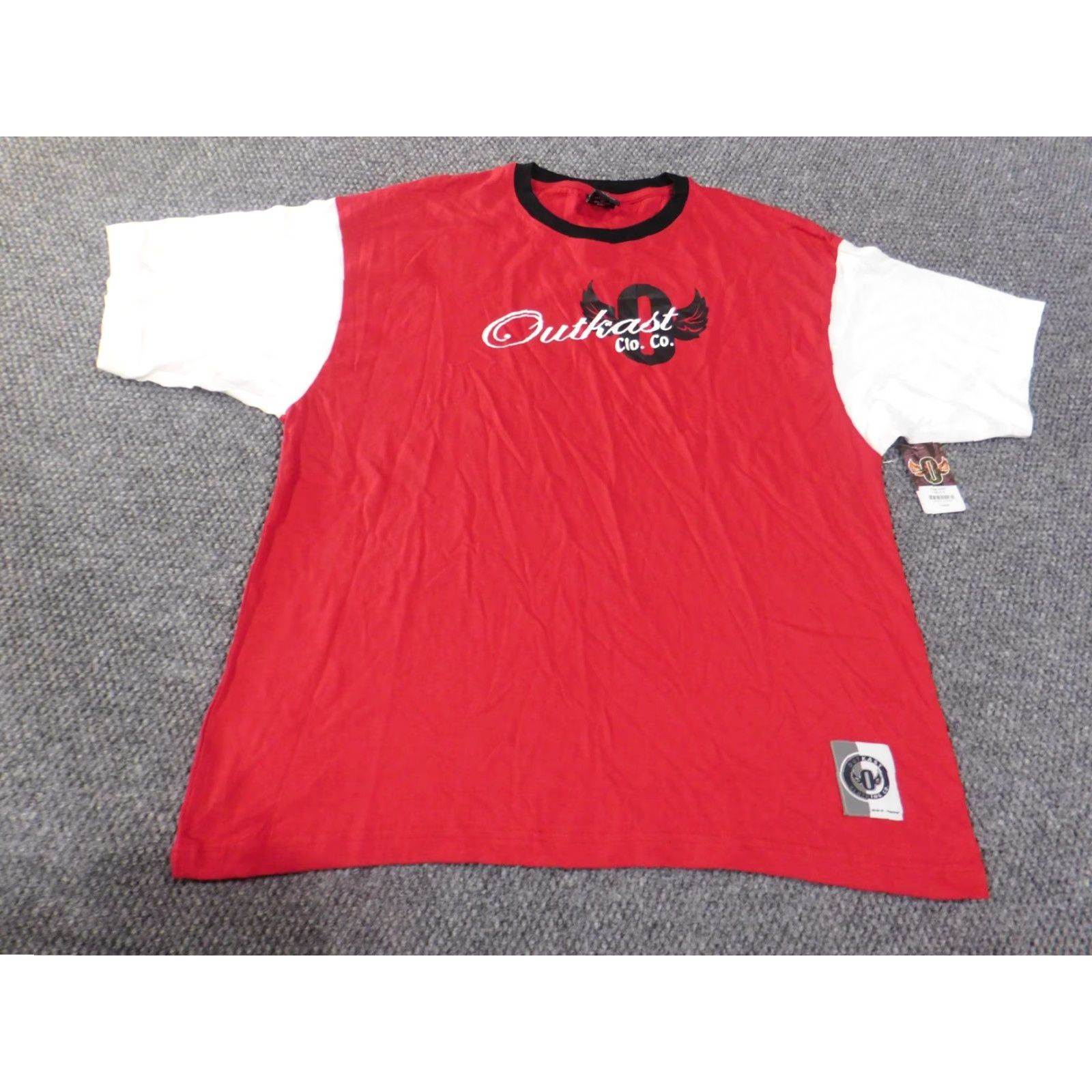 CO Outkast Shirt Men L Red Hip Hop Logo Crew Neck Short Sleeve Cotton Knit T-Shirt Vintage? No, Deadstock Retro Style Size US L / EU 52-54 / 3 - 2 Thumbnail