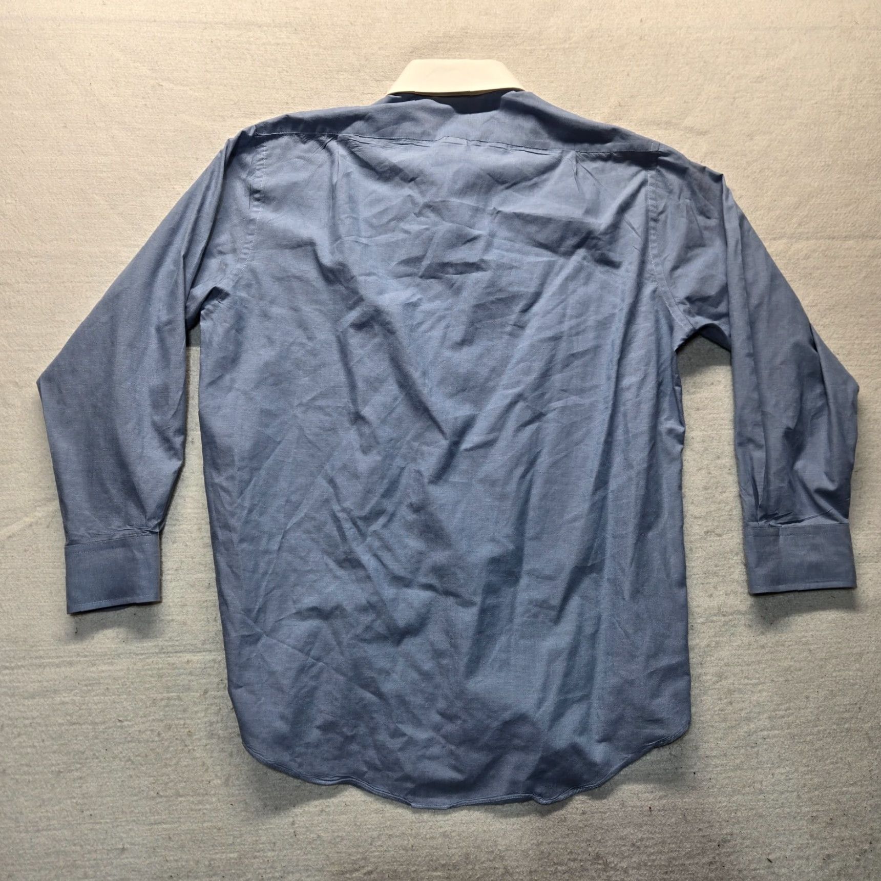 Sears VINTAGE Sears Shirt Mens Button-Up 16 32/33 Blue Long Sleeve Striped Classic 90s Theme Pockets Collared Size US L / EU 52-54 / 3 - 7 Thumbnail