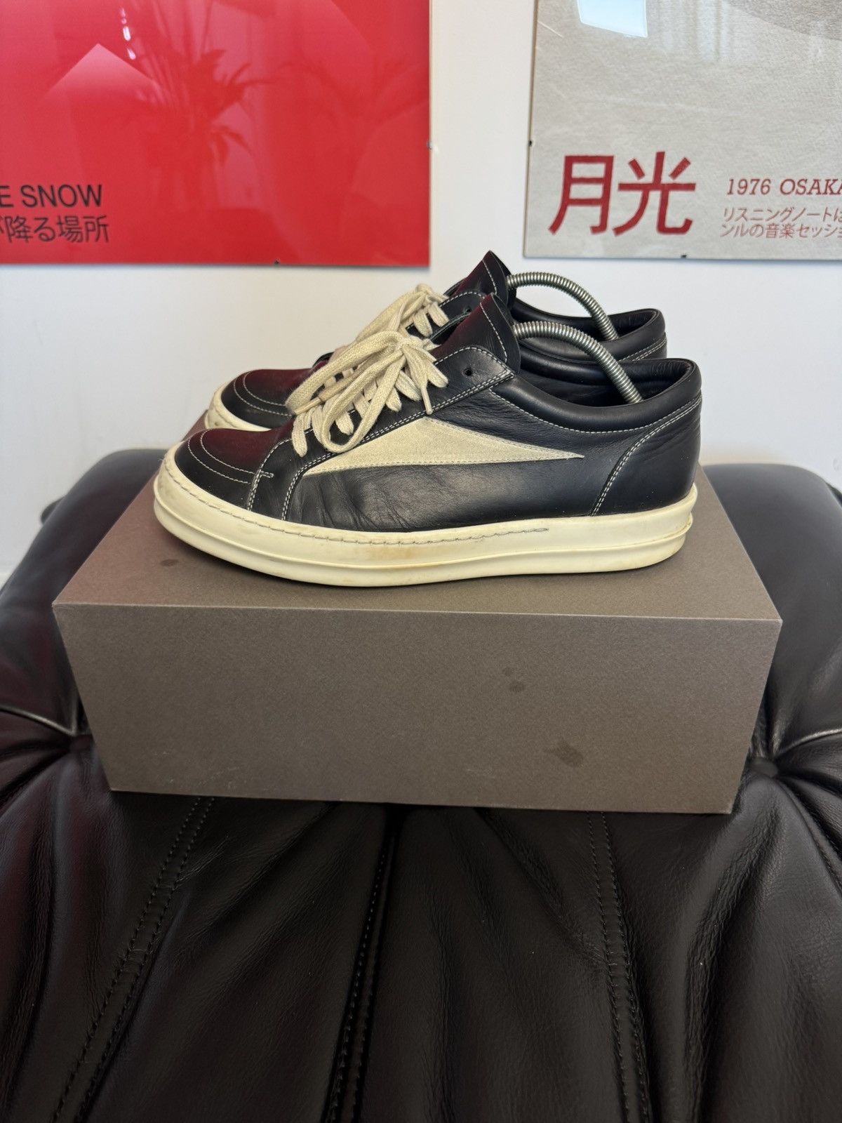 Rick Owens Rick Owens Vans Sneakers Leather Mainline Designer Low Top Size US 8.5 / EU 41-42 - 3 Thumbnail