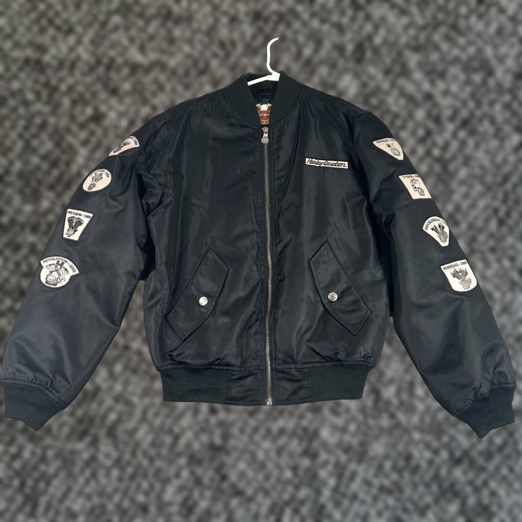 Harley Davidson VINTAGE Harley-Davidson Jacket Windbreaker Jacket Nylon Black S Mens Windbreaker Nylon Subtitles? Size US S / EU 44-46 / 1 - 1 Thumbnail