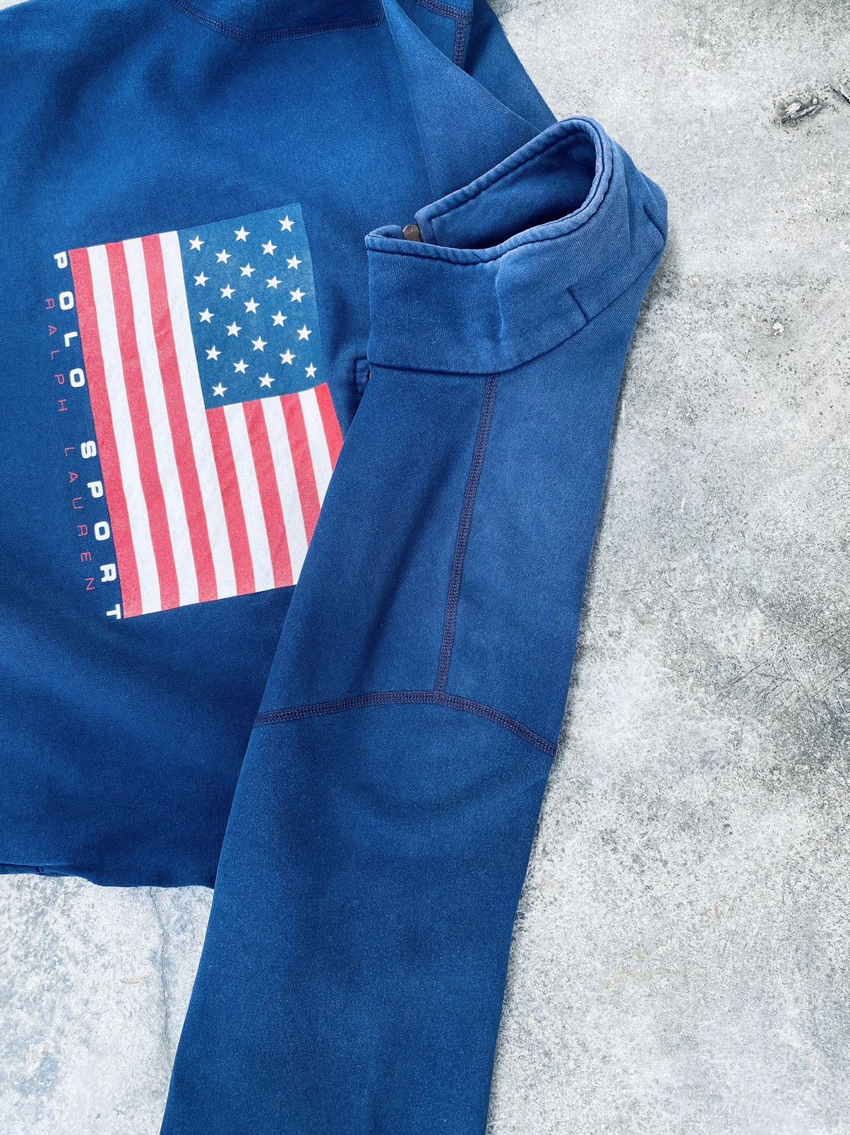 Polo Ralph Lauren Vintage 90s Polo Sport Ralph Lauren Usa Flag Sweetshirt Size US M / EU 48-50 / 2 - 17 Thumbnail