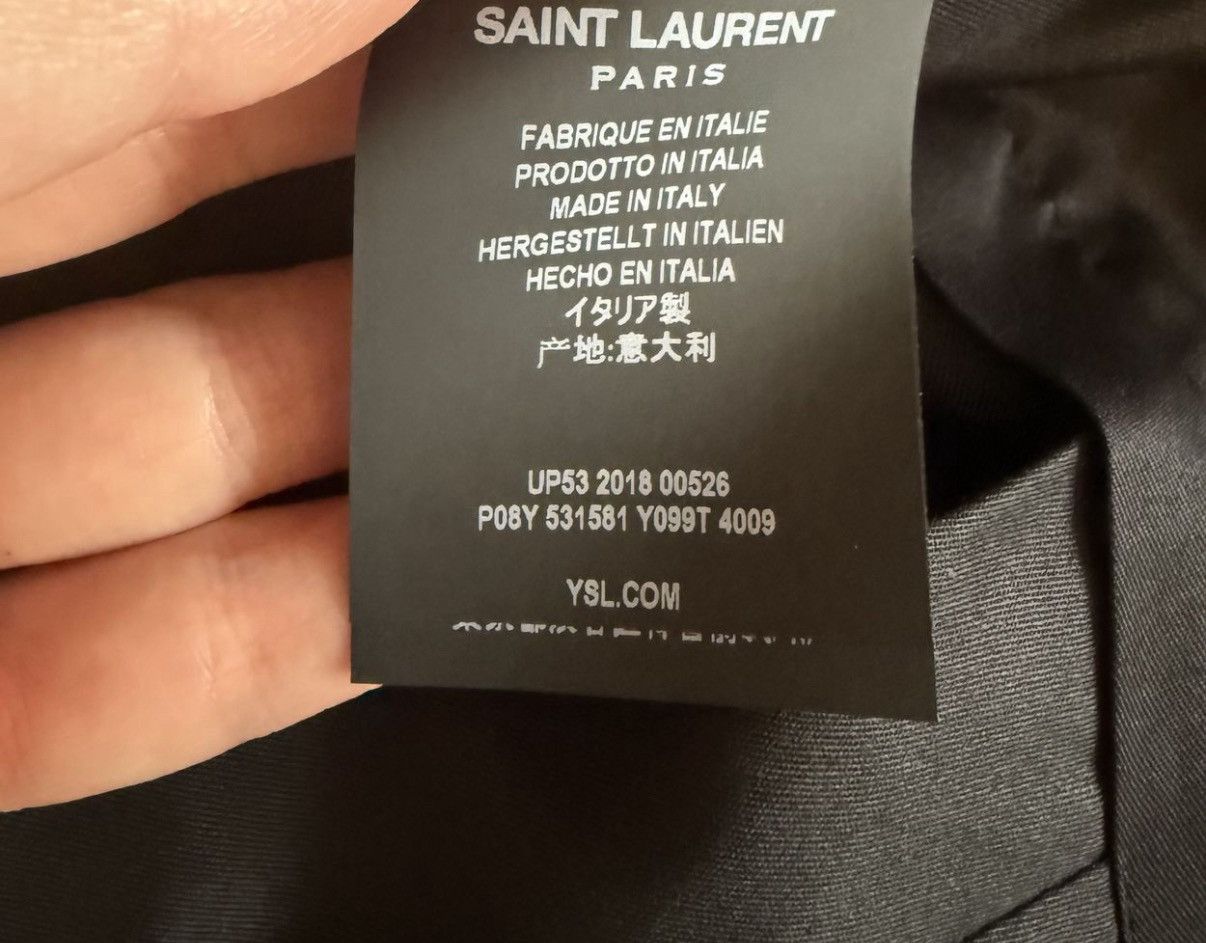 Saint Laurent Paris FW19' Saint Laurent Low Waist Velour Blue Striped Pants Size US 30 / EU 46 - 15 Thumbnail