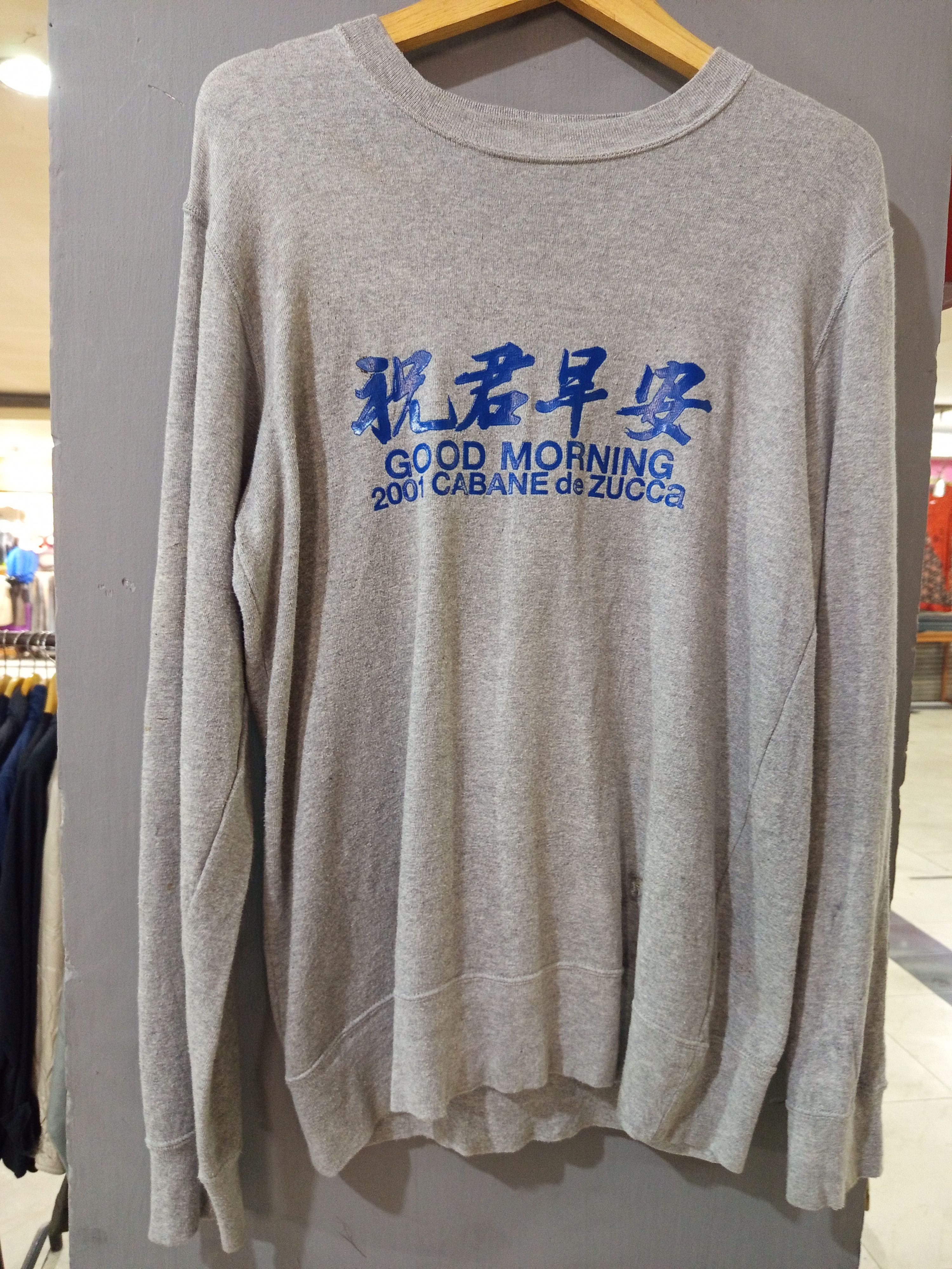 CABANE de ZUCCa Cabane de Zucca Sweatshirt “Good Morning” Size US L / EU 52-54 / 3 - 3 Thumbnail
