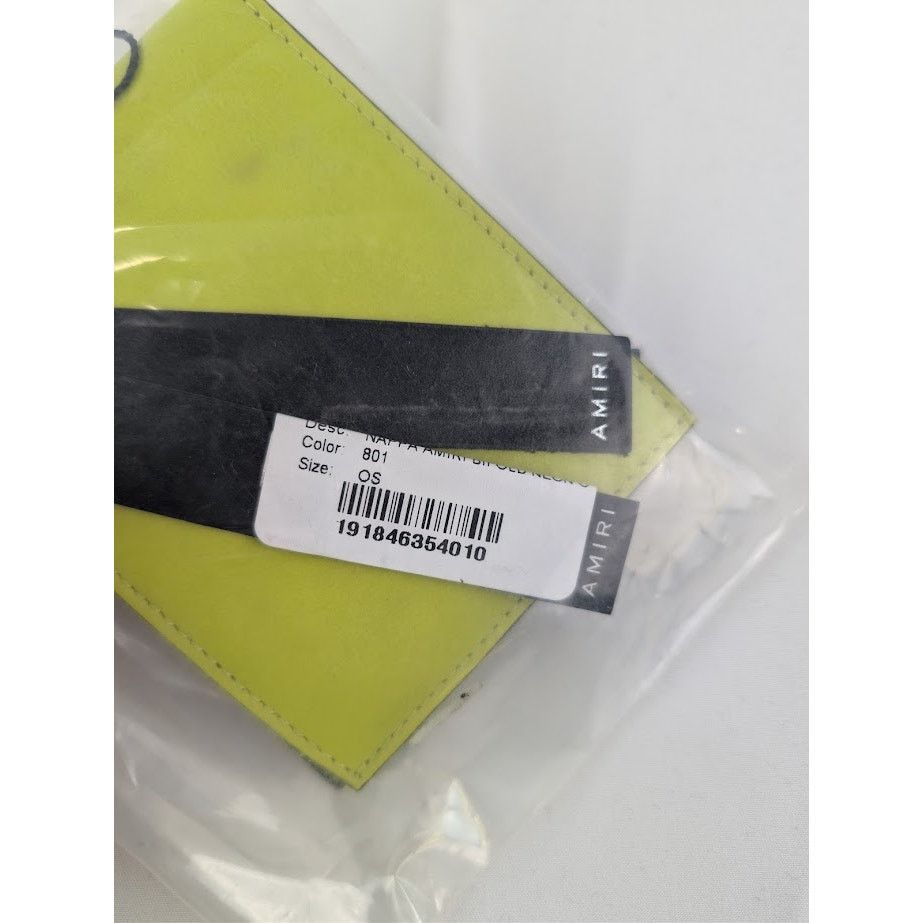 Amiri o1rshd1 Q:3 / Size: OS / Nappa Amiri Bifold Wallet in Yellow Size ONE SIZE - 13 Thumbnail