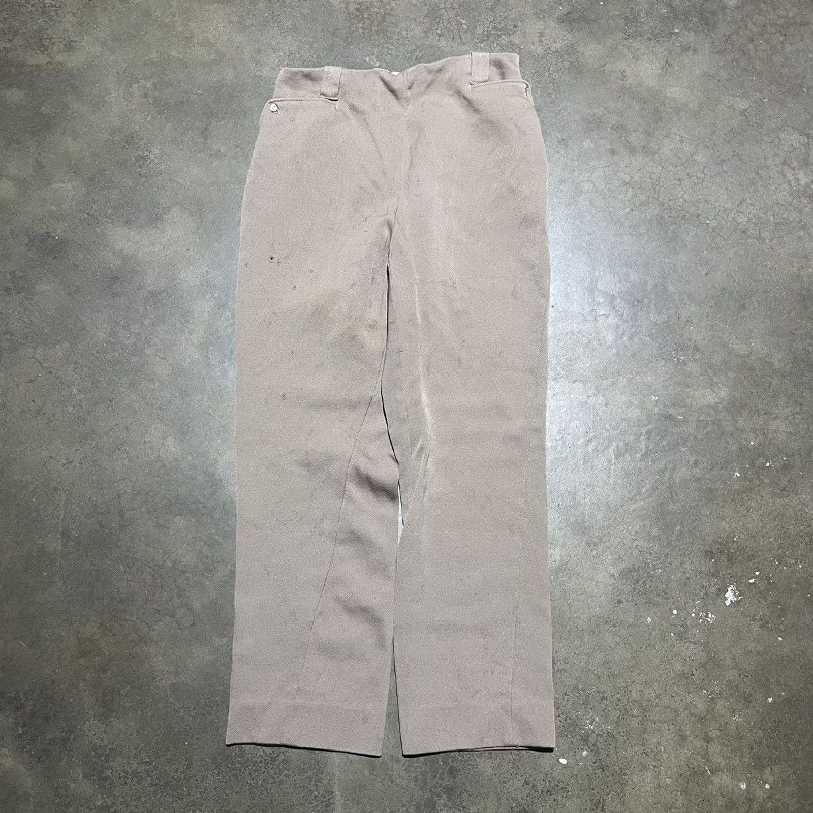 Vintage Vintage 50s Brown Western Gabardine Side Zip Pants 28x26 Size 28" / US 6 / IT 42 - 1 Thumbnail
