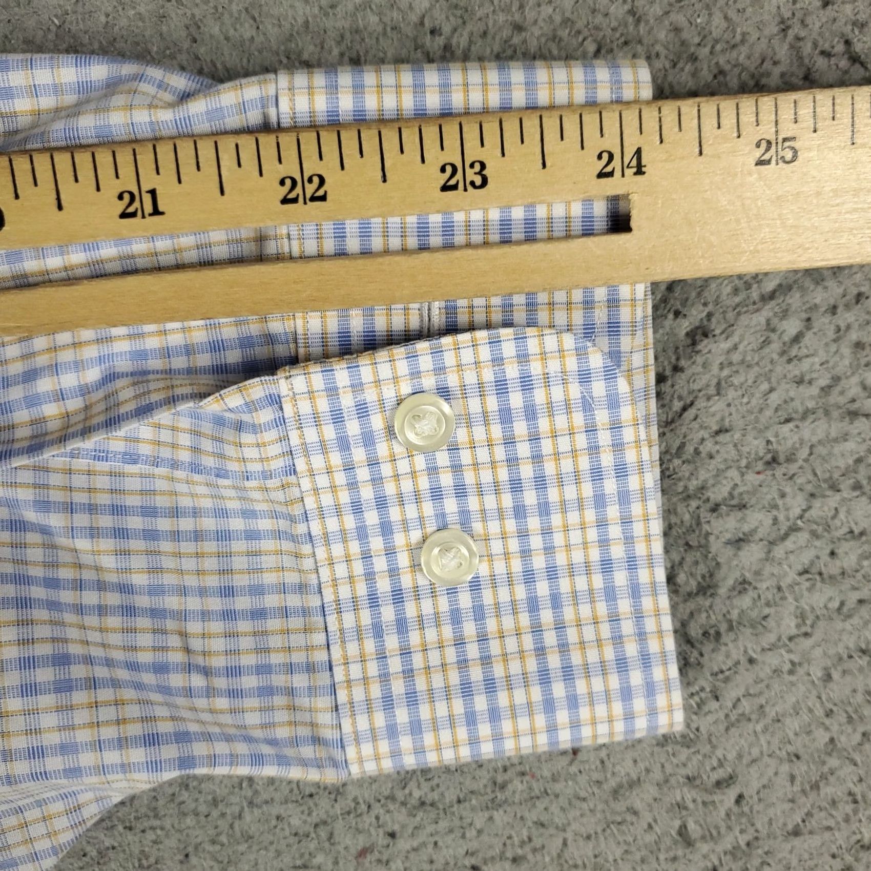 Brooks Brothers Brooks Brothers Shirt Mens 17.5 Blue Check Regent Dress Button Up Long Sleeve Size 48R - 6 Thumbnail