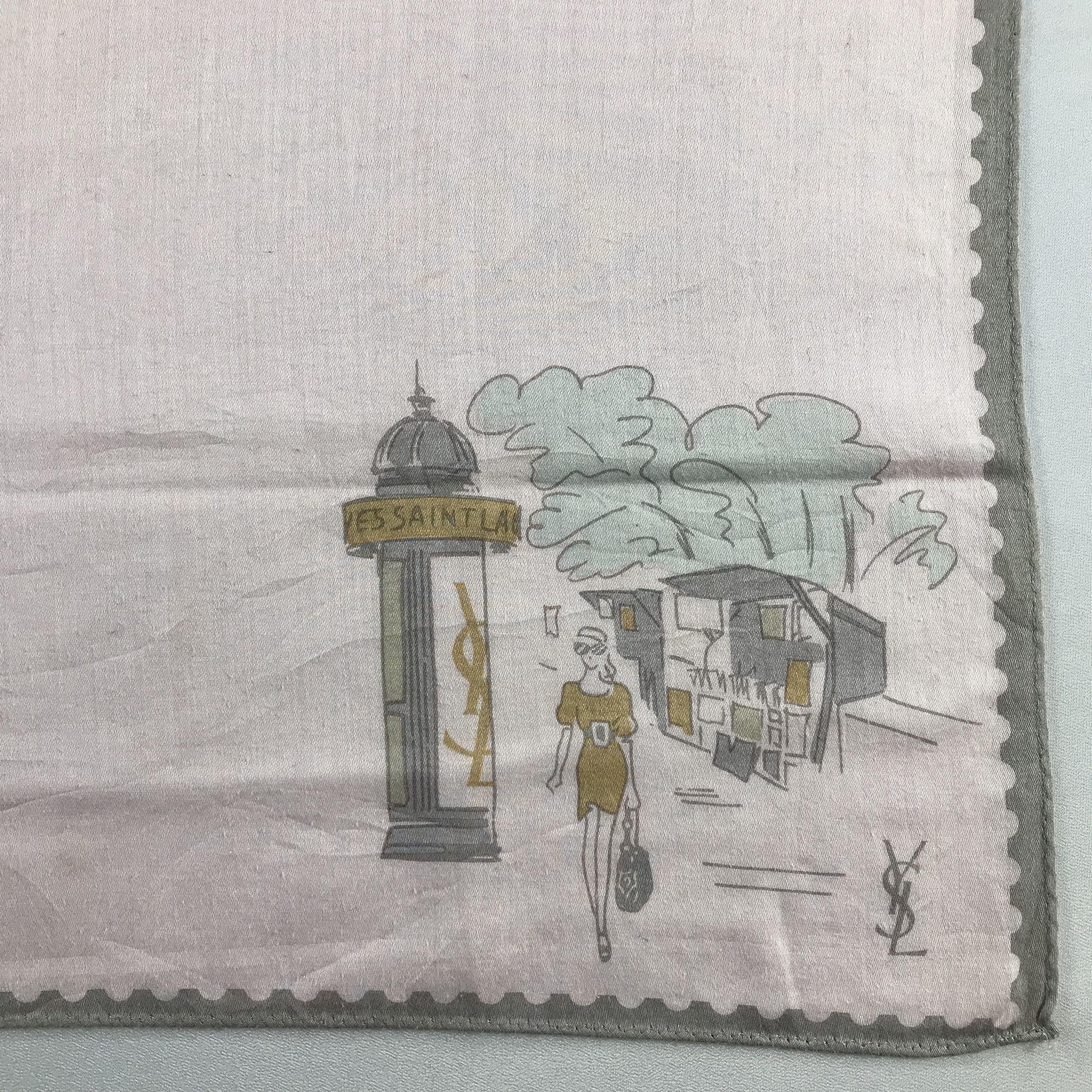 Yves Saint Laurent Yves Saint Laurent Handkerchief / Bandana / Neckerchief C678 Size ONE SIZE - 5 Thumbnail