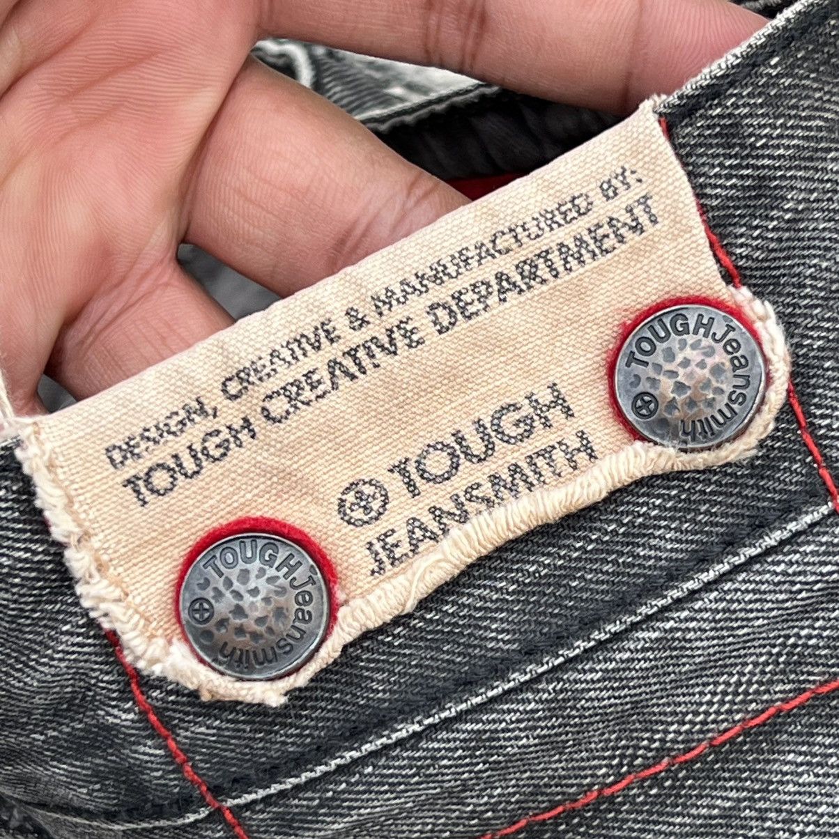 Japanese Brand “y2k style” TOUGH JEANSMITH BLACK WASHED DENIM PANTS Size US 31 - 17 Thumbnail