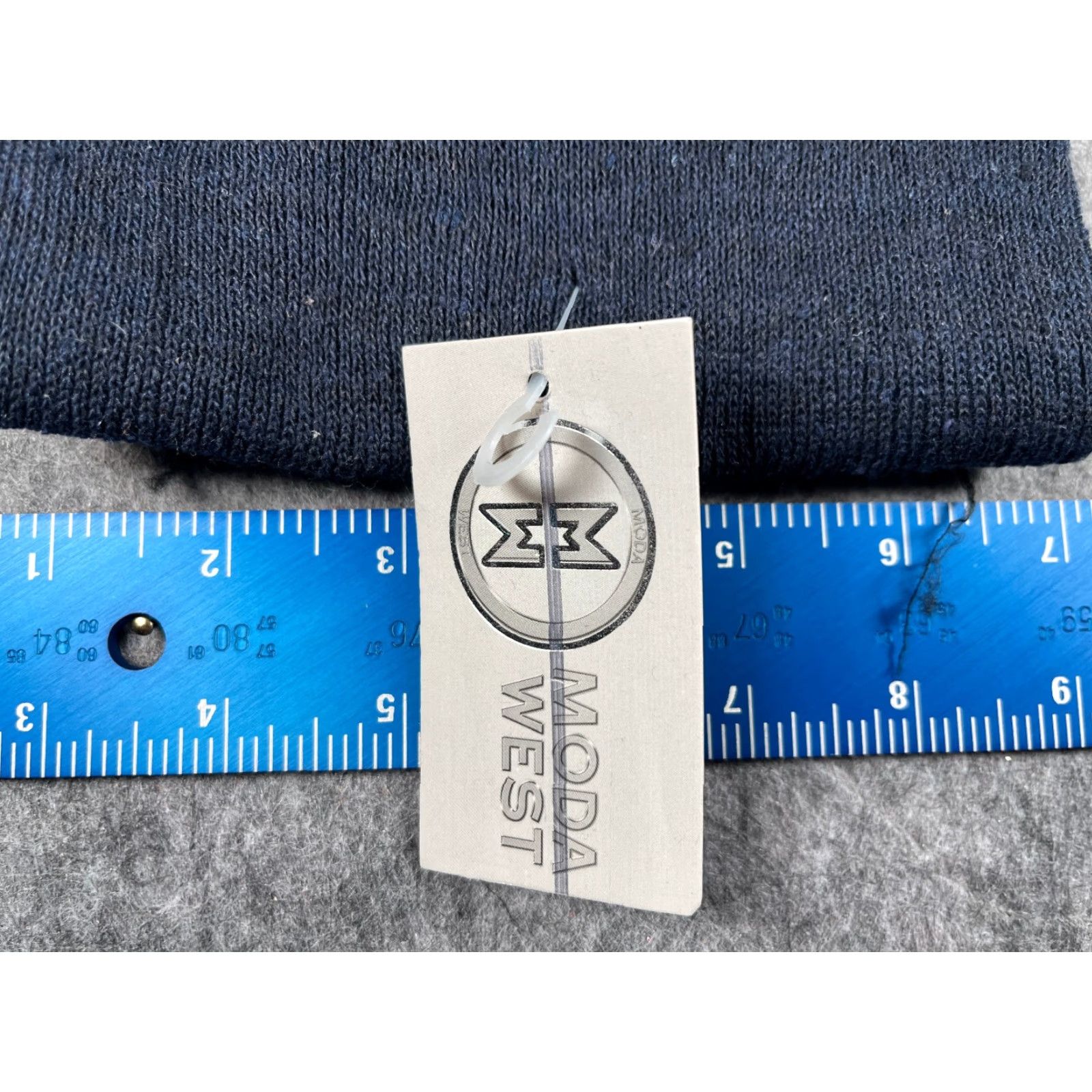 Vintage Moda West Scarf Unisex Rectangle Scarf Blue Knit 100% Polyester Winter Neck Warmer Adults 100% Polyester NEW Size ONE SIZE - 2 Thumbnail