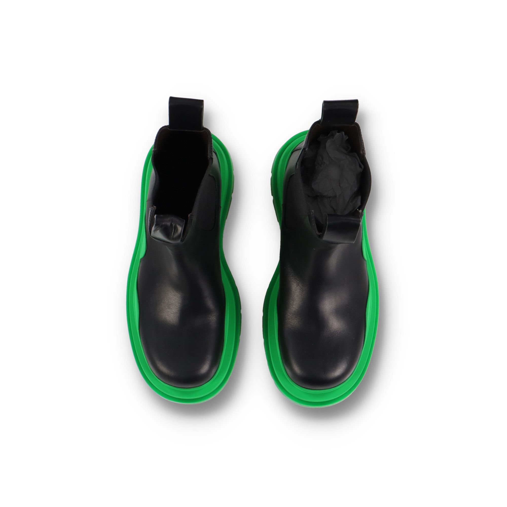 Bottega Veneta Black Grass Tire Chelsea Boots Size US 10.5 / EU 43-44 - 6 Thumbnail