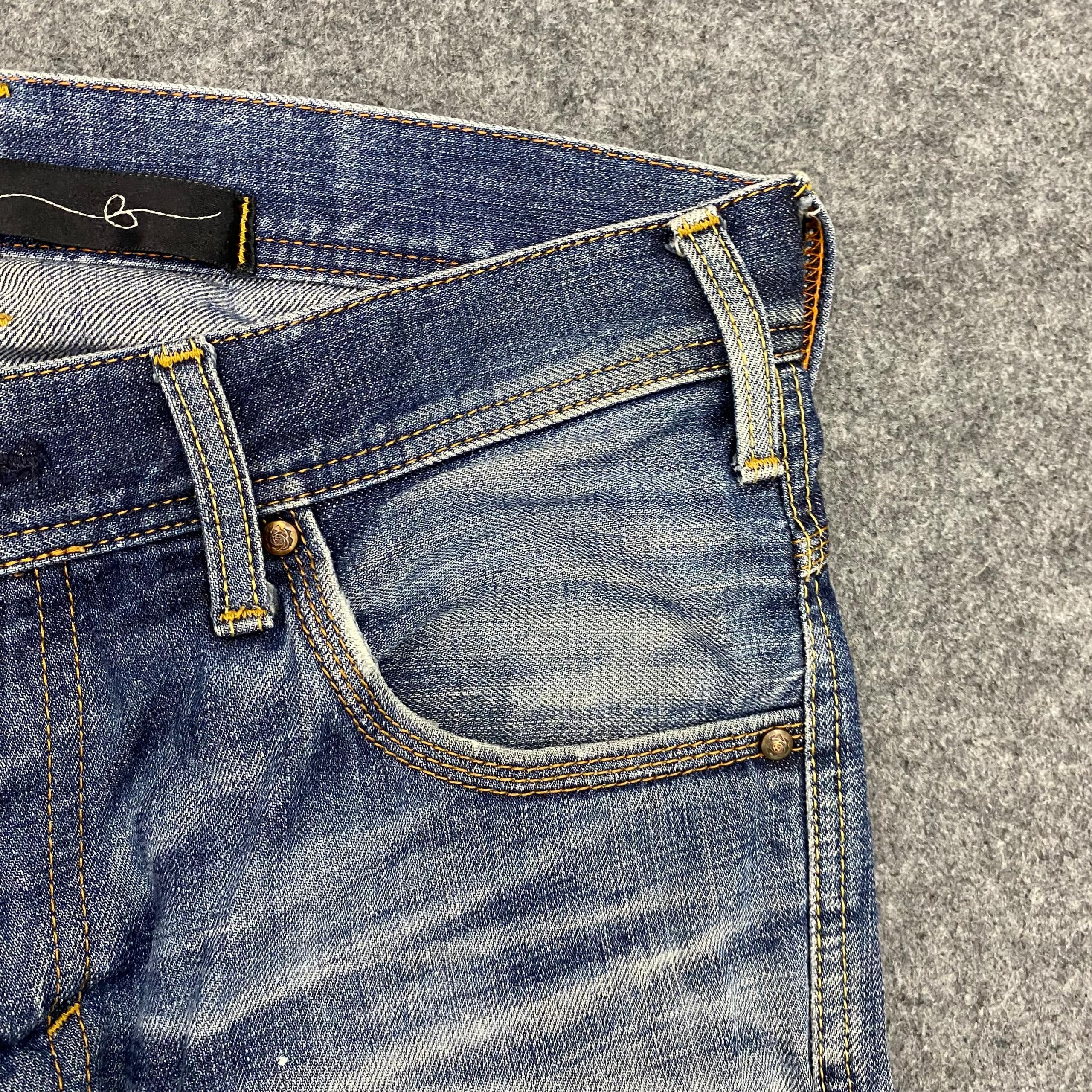 If Six Was Nine 💥Best Offer💥Vintage Blue Way Distressed Denim Size US 35 - 12 Thumbnail