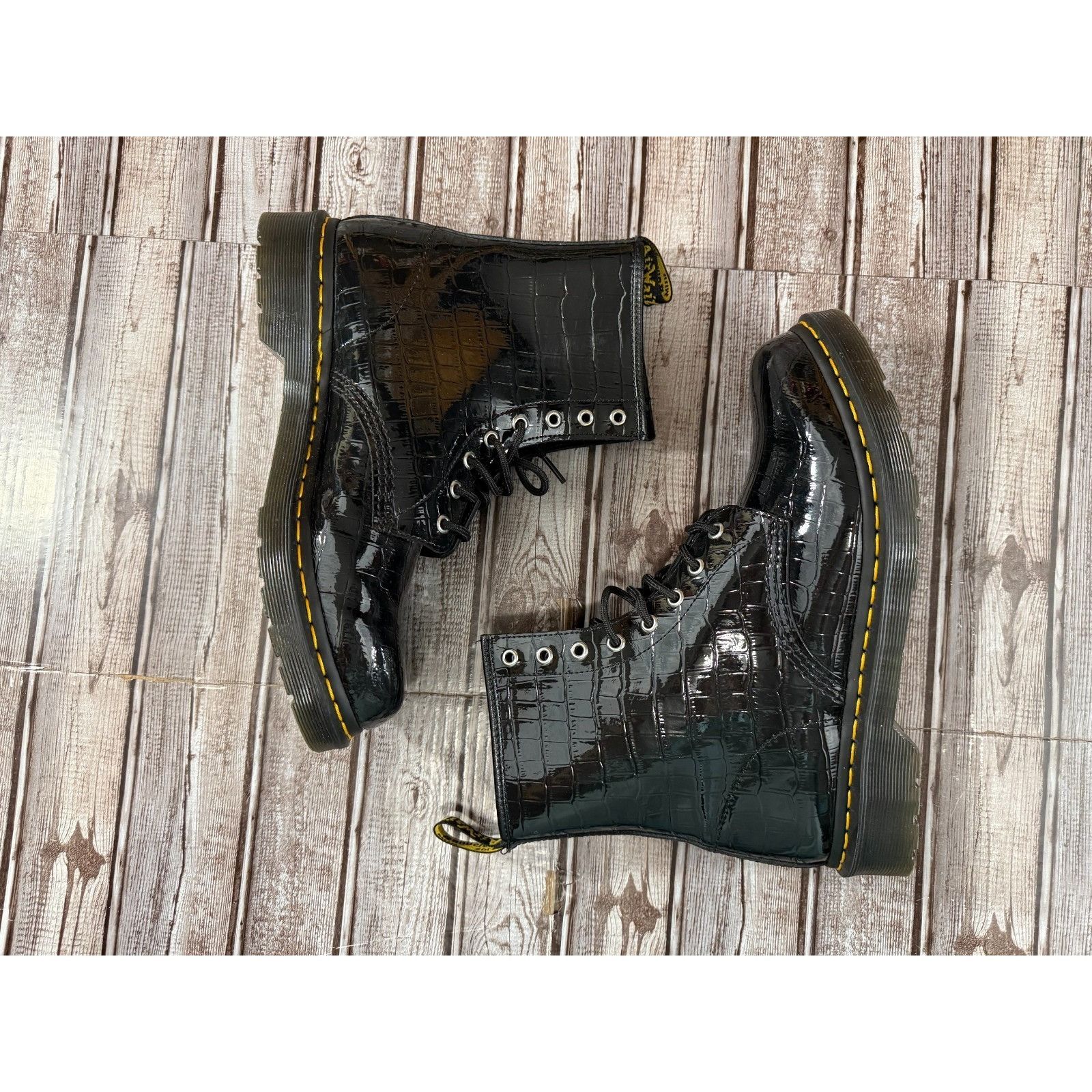 Dr. Martens Dr Martens 1460 Faux-Croc Embossed 8-Eye Boots sz 11 New Size US 11 / IT 41 - 5 Thumbnail
