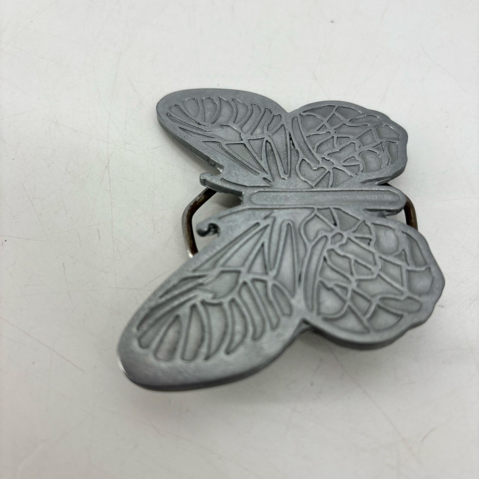 Vintage Butterfly Belt Buckle Pewter Women's Boho Western Festival Size ONE SIZE - 14 Thumbnail