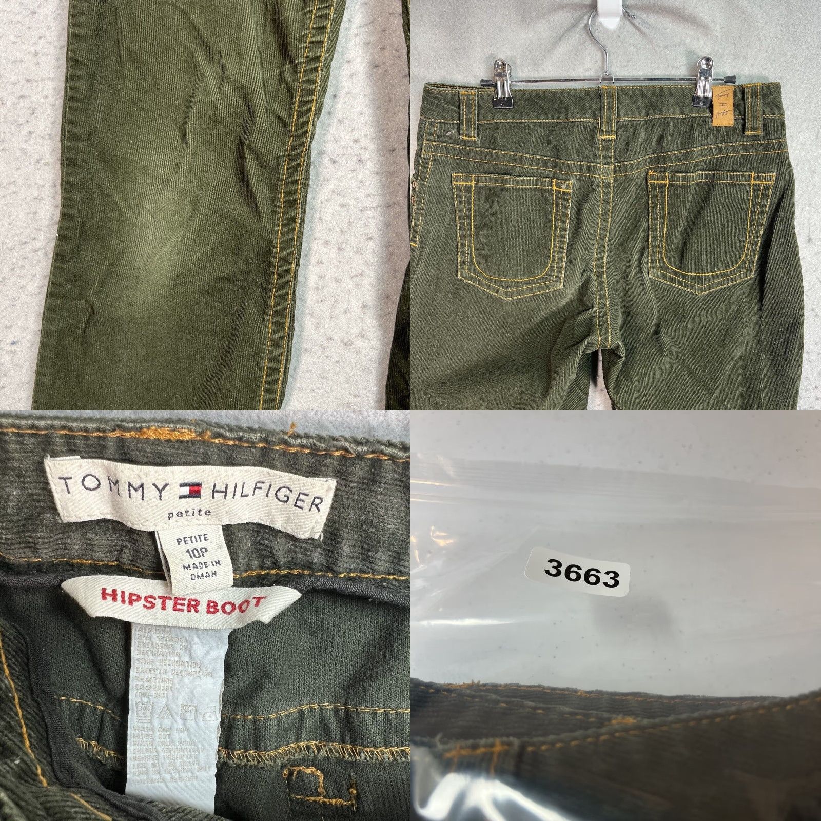 Tommy Hilfiger VINTAGE Tommy Hilfiger Women's Corduroy Pants 2000s Y2K Hipster Bootcut 10P Green Size 32" / US 10 / IT 46 - 8 Thumbnail