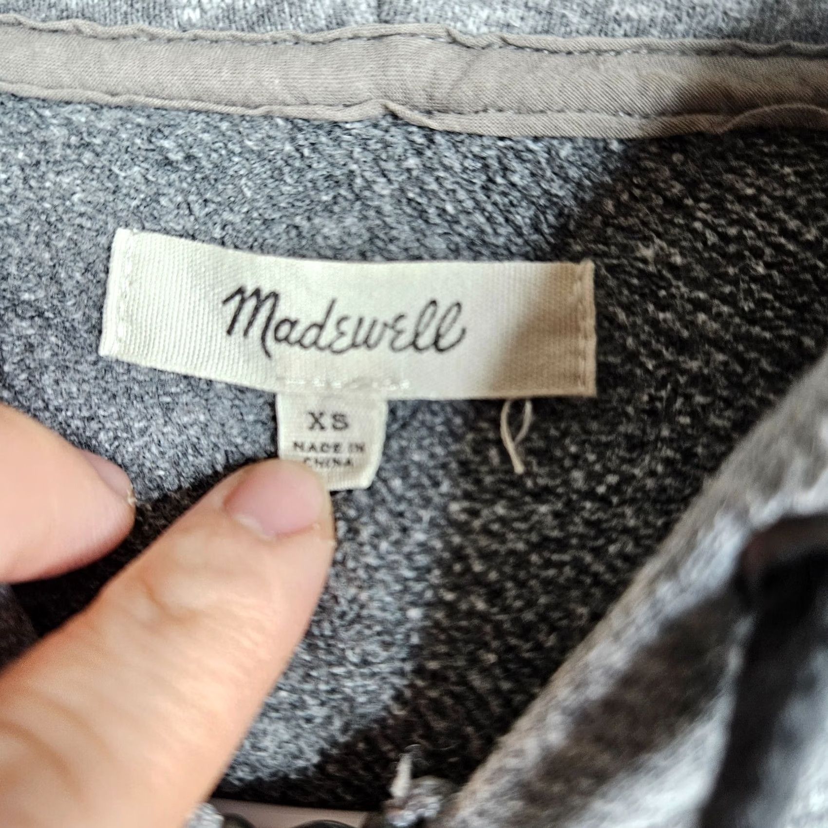 Madewell Madewell Women’s Hoodie XS Gray Cardigan Fleece Logo Style All Seasons Vintage: No Size XS / US 0-2 / IT 36-38 - 3 Thumbnail