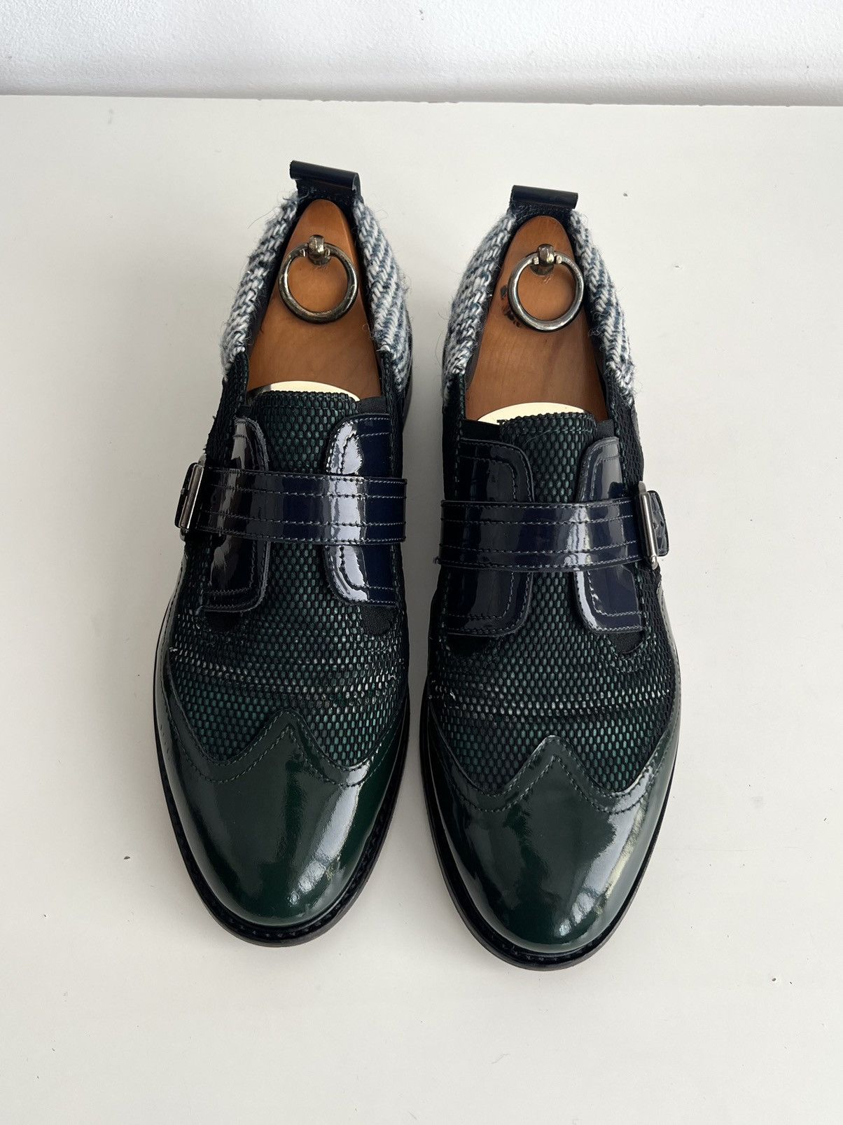 John Galliano 00s John Galliano Patent Leather Strap Hybrid “Joker” Shoes Size US 9 / EU 42 - 5 Thumbnail