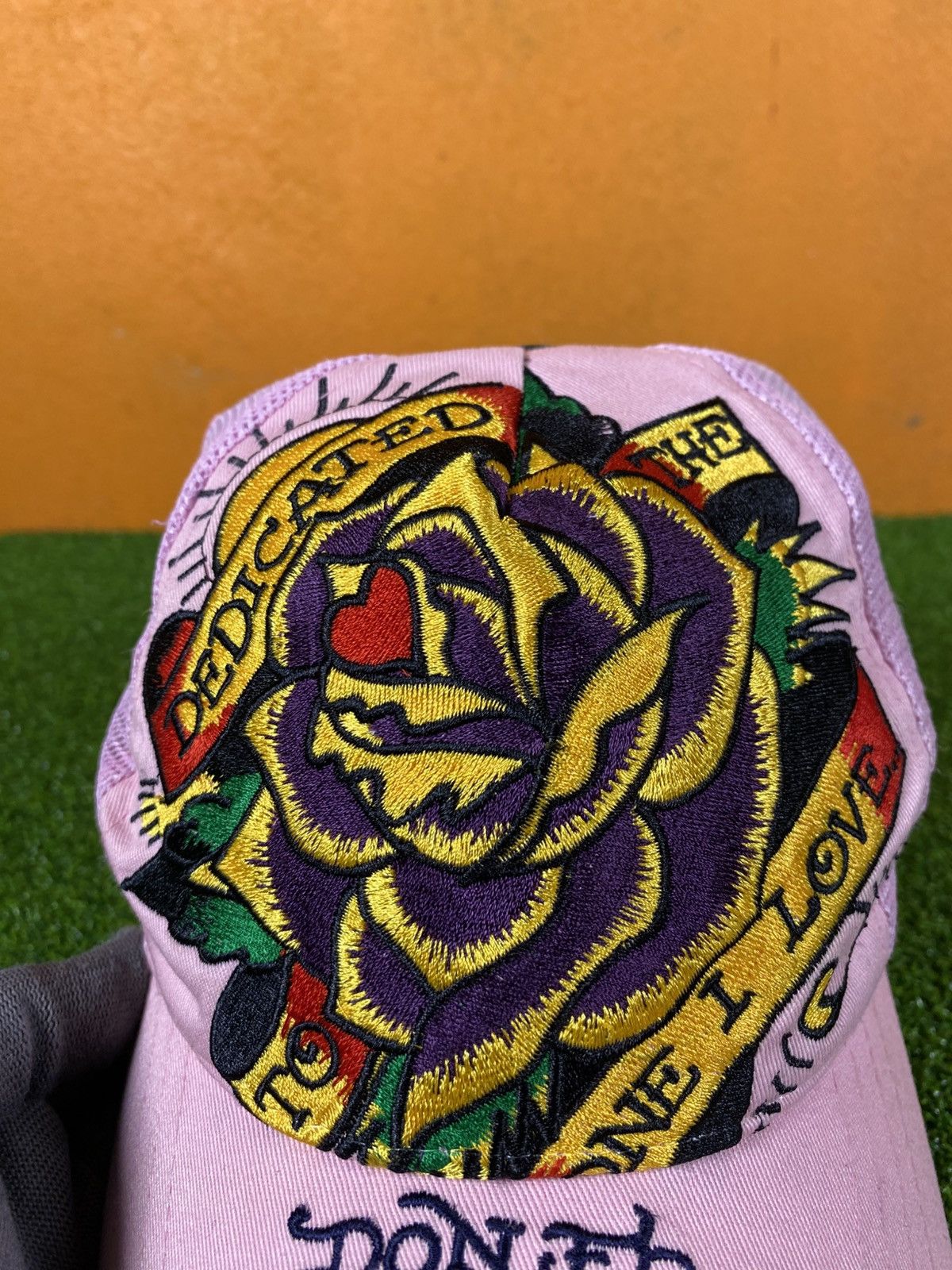 Ed Hardy Vintage Ed Hardy Pink Trucker Cap – Rose Embroidery Snapback Size ONE SIZE - 9 Thumbnail