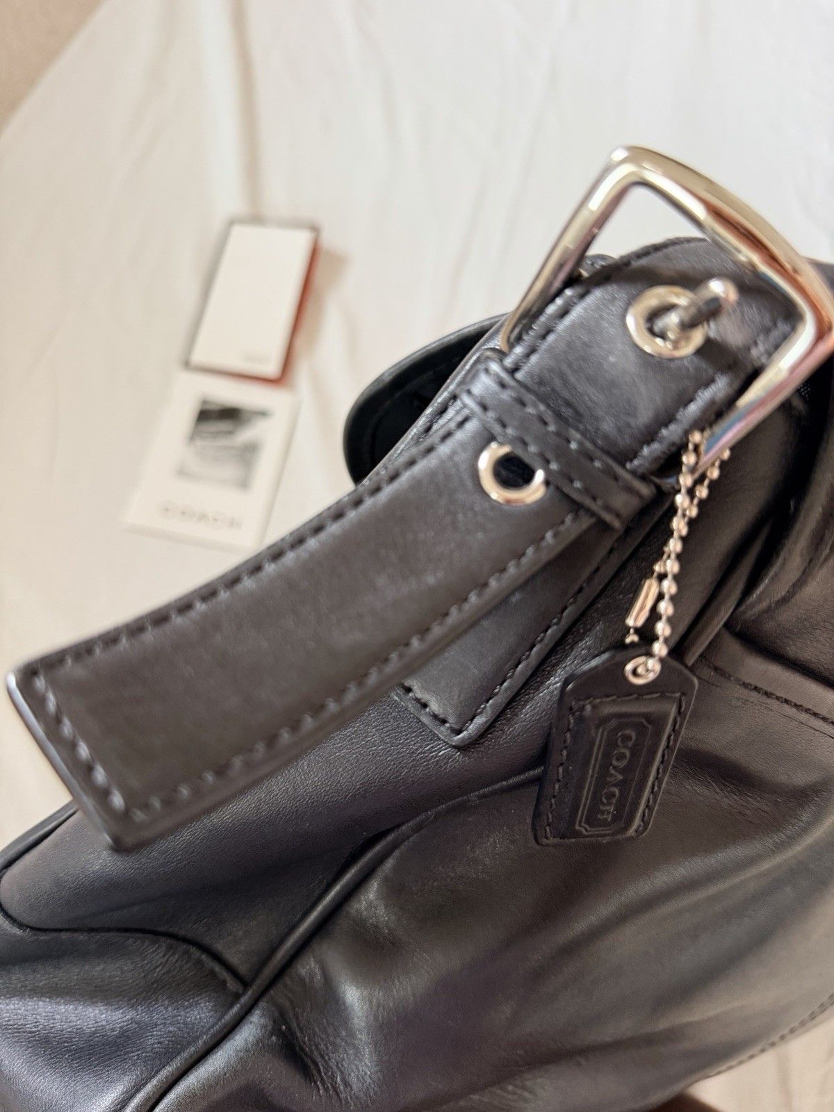 Coach Vtg Coach Logan BLK Leather Large Business Messenger Bag Size ONE SIZE - 14 Thumbnail
