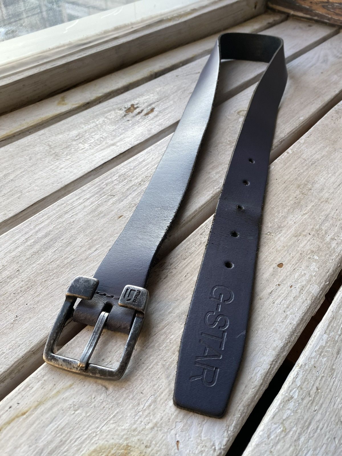 G-Star × Japanese Brand × Vintage Vintage G STAR Japanese Leather Punk Emo Rock Goth Y2K belt Size ONE SIZE - 1 Thumbnail