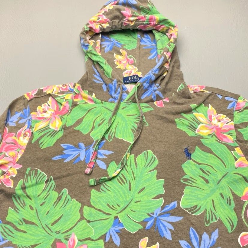 Polo Ralph Lauren Polo Ralph Lauren Hoodie Mens Medium Tropical Spa Floral Lightweight Casual 8060 Size US M / EU 48-50 / 2 - 5 Thumbnail