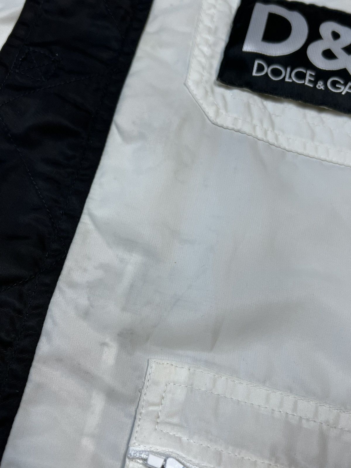 Dolce & Gabbana × Vintage 90’s Vintage Dolce Gabbana Patches White Over shirt Jacket Size US M / EU 48-50 / 2 - 18 Thumbnail
