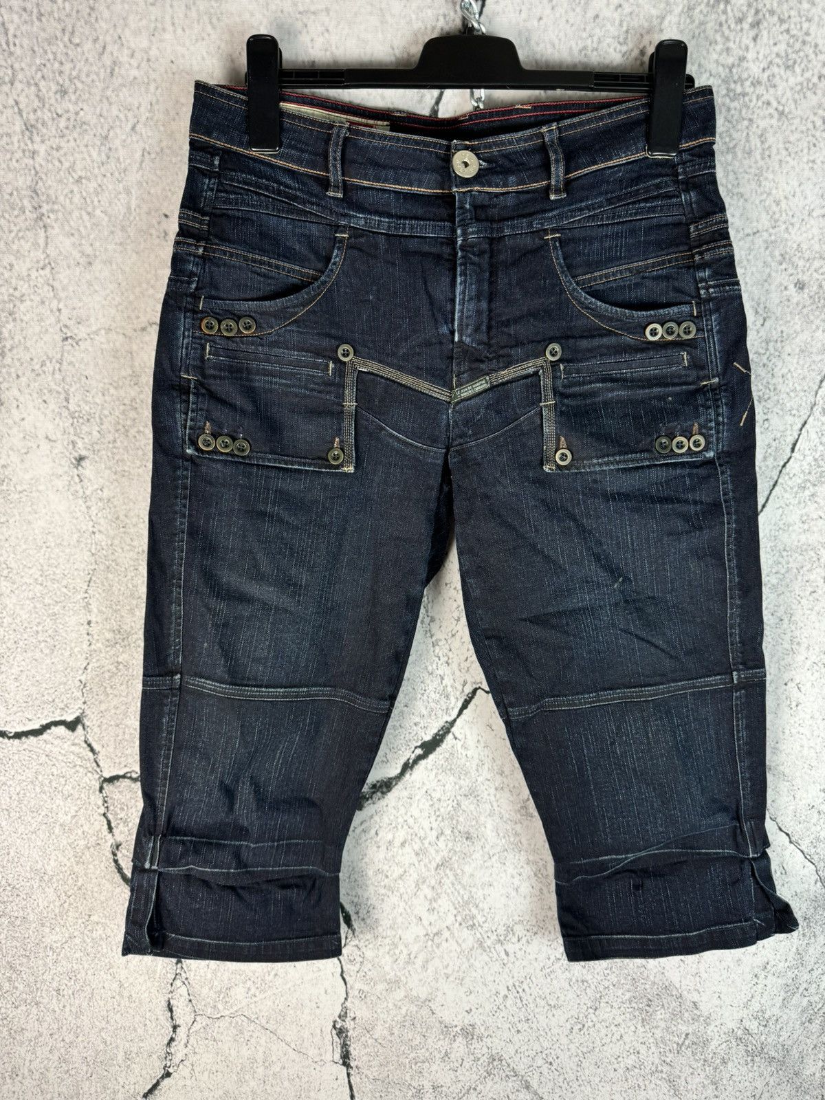 Marithe + Francois Girbaud Vintage Y2K Marithe Francois Girbaud MFG Baggy Jeans Short Size US 32 / EU 48 - 1 Thumbnail