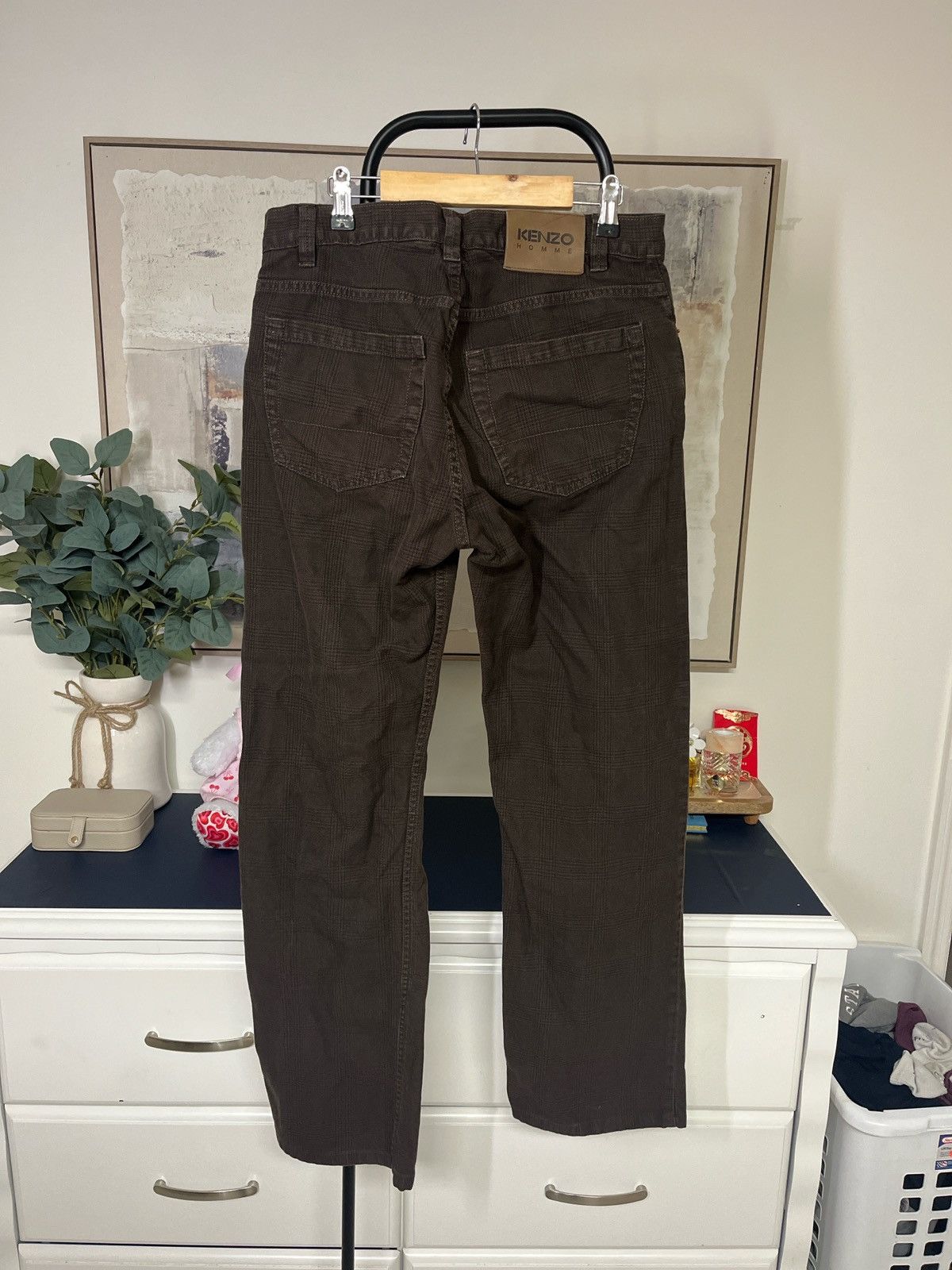 Kenzo Kenzo Brown Plaid Jeans Size US 31 - 2 Thumbnail