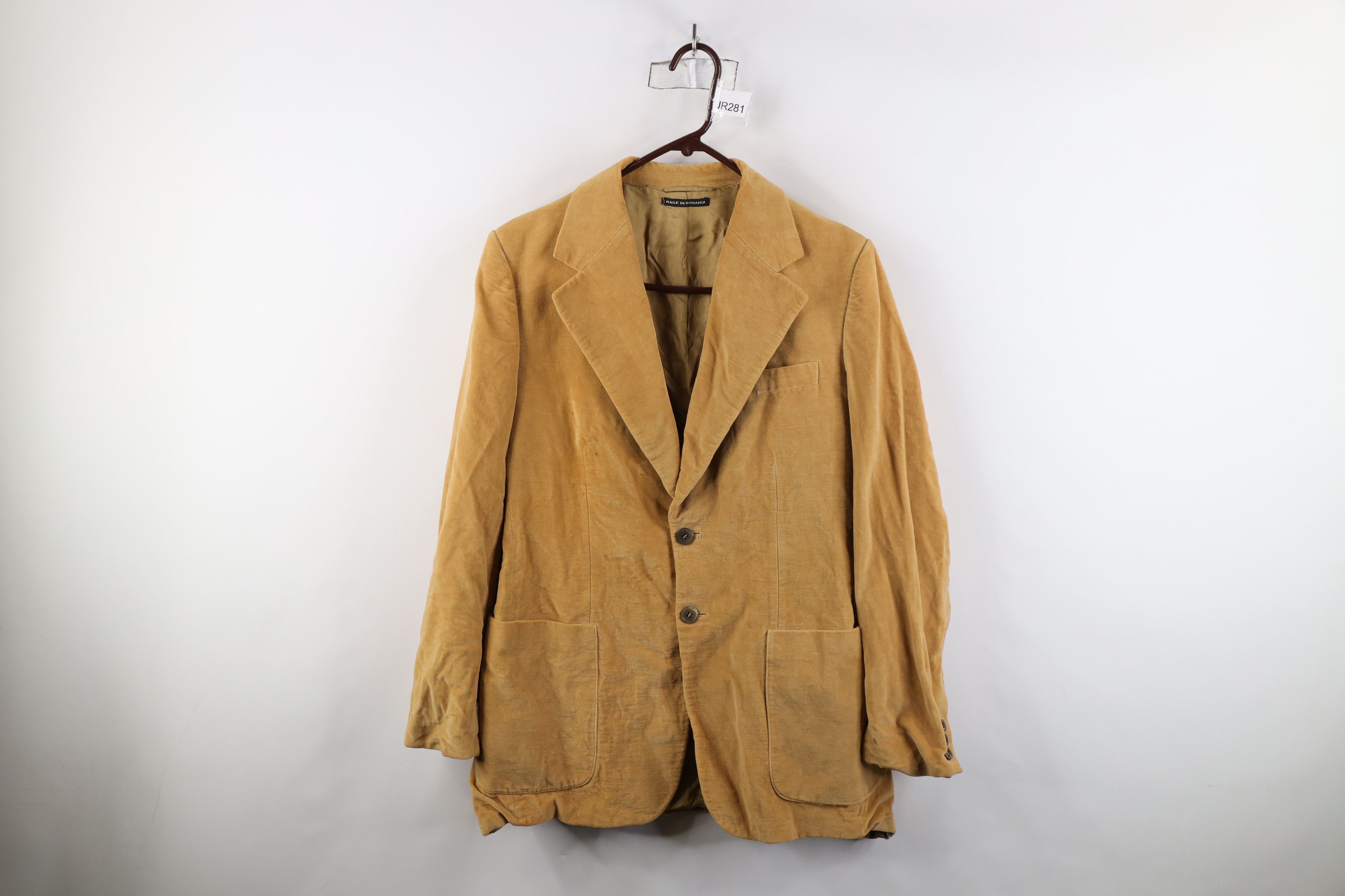 Vintage Vintage 60s 70s Streetwear Button Velour Suit Blazer Jacket Size US XL / EU 56 / 4 - 1 Thumbnail