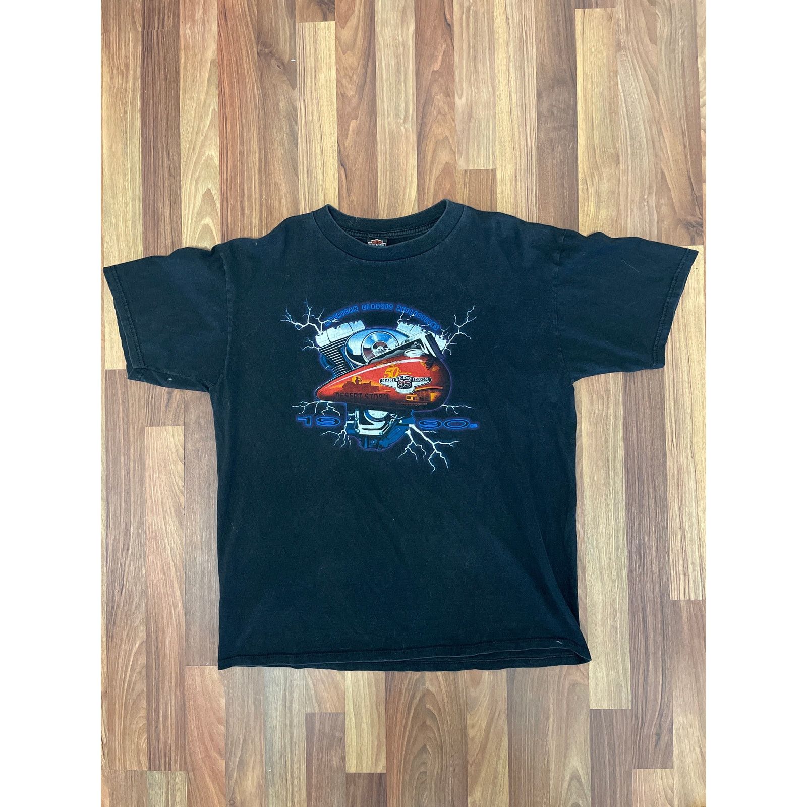 Harley Davidson Vintage 1998 Harley Davidson Lightning Tee XL Size US XL / EU 56 / 4 - 1 Thumbnail