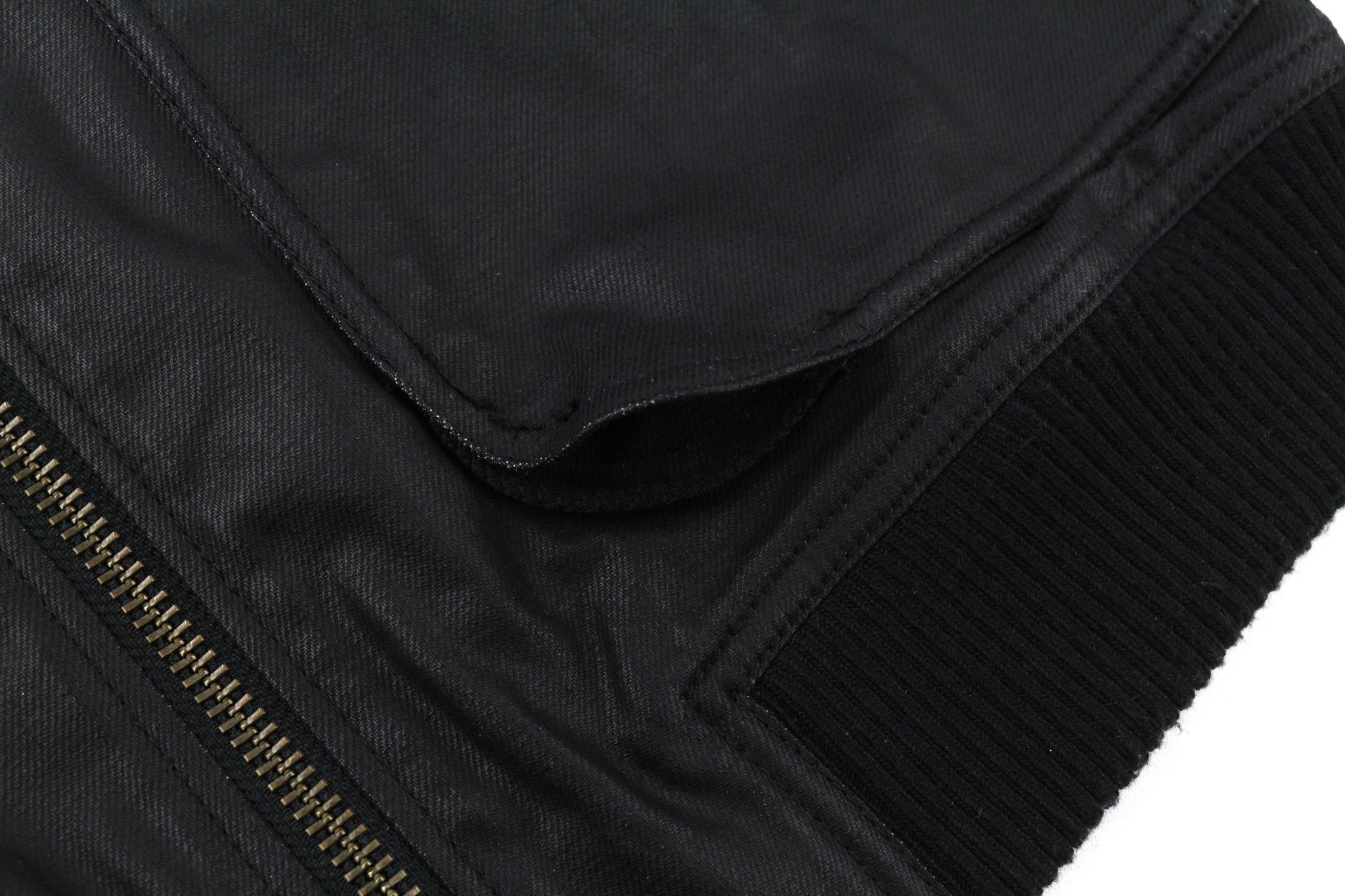 Nudie Jeans SEVERIN COATED DENIM M Black Cotton Bomber 81105 Size US M / EU 48-50 / 2 - 10 Thumbnail