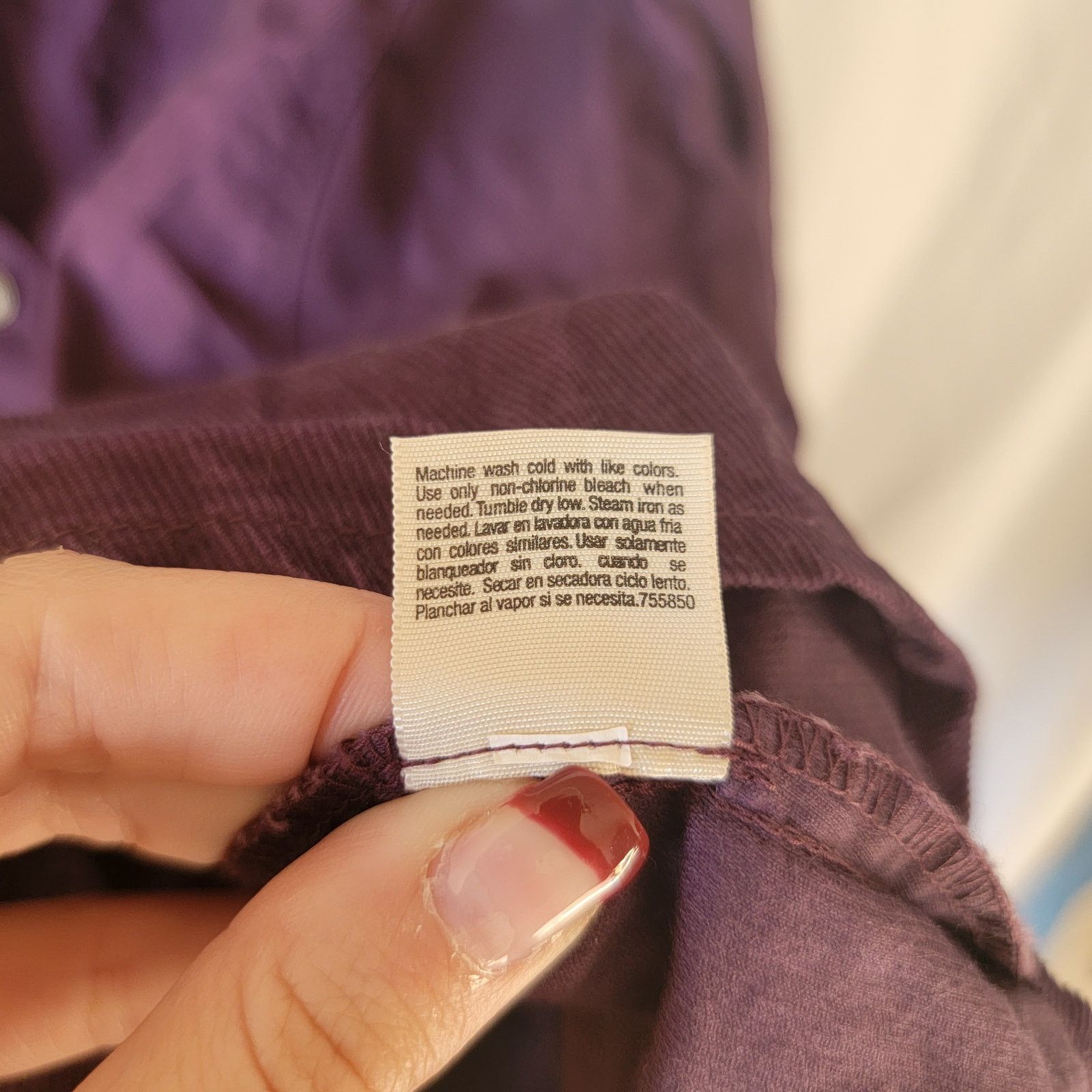 St. Johns Bay St Johns Bay Purple Corduroy Button Down Top Size XL Size XL / US 12-14 / IT 48-50 - 8 Thumbnail