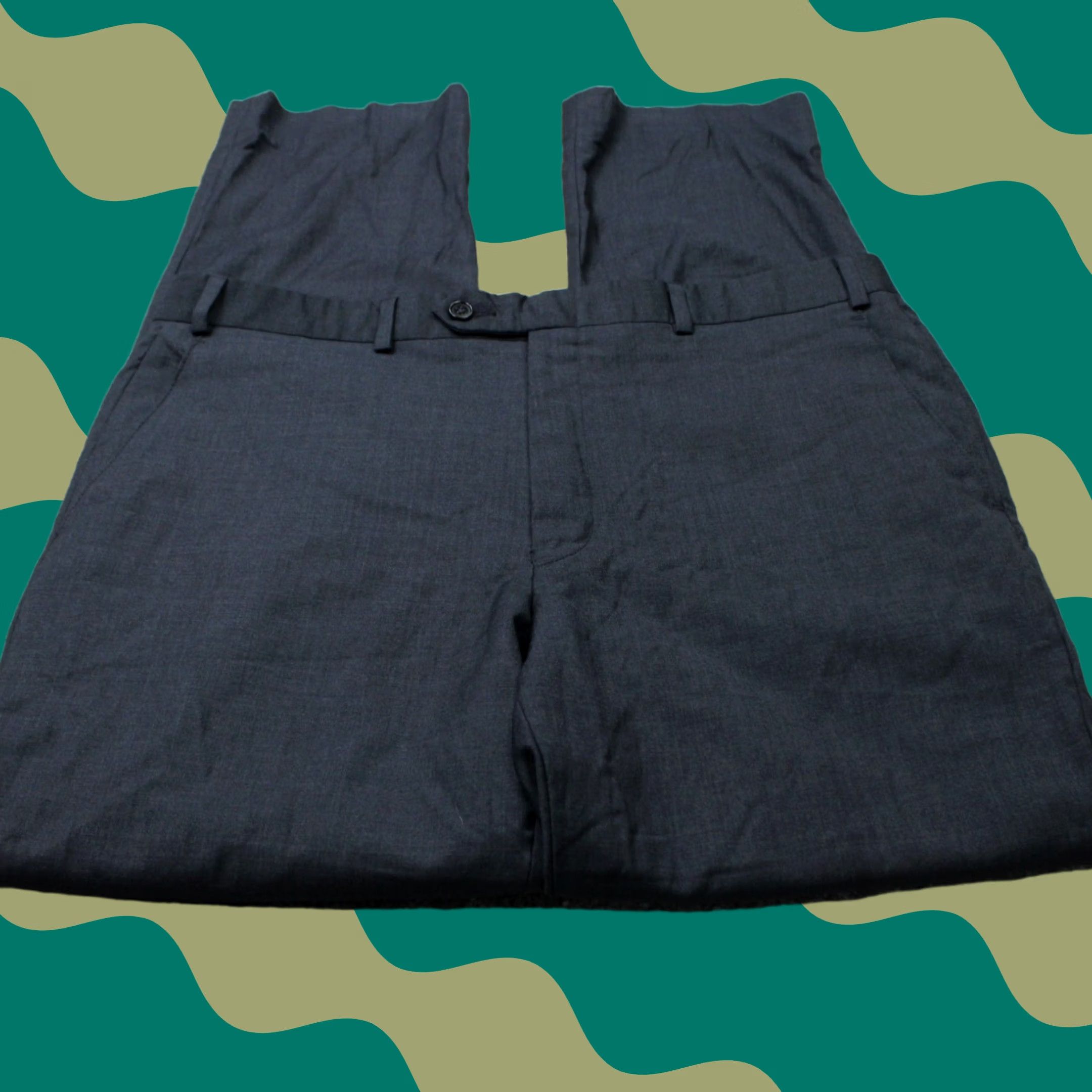 Ralph Lauren LAUREN Ralph Lauren Dress Pants Mens 36x32 Gray 100% Wool Flat Front Straight Fit Regular Pants Size US 36 / EU 52 - 1 Thumbnail