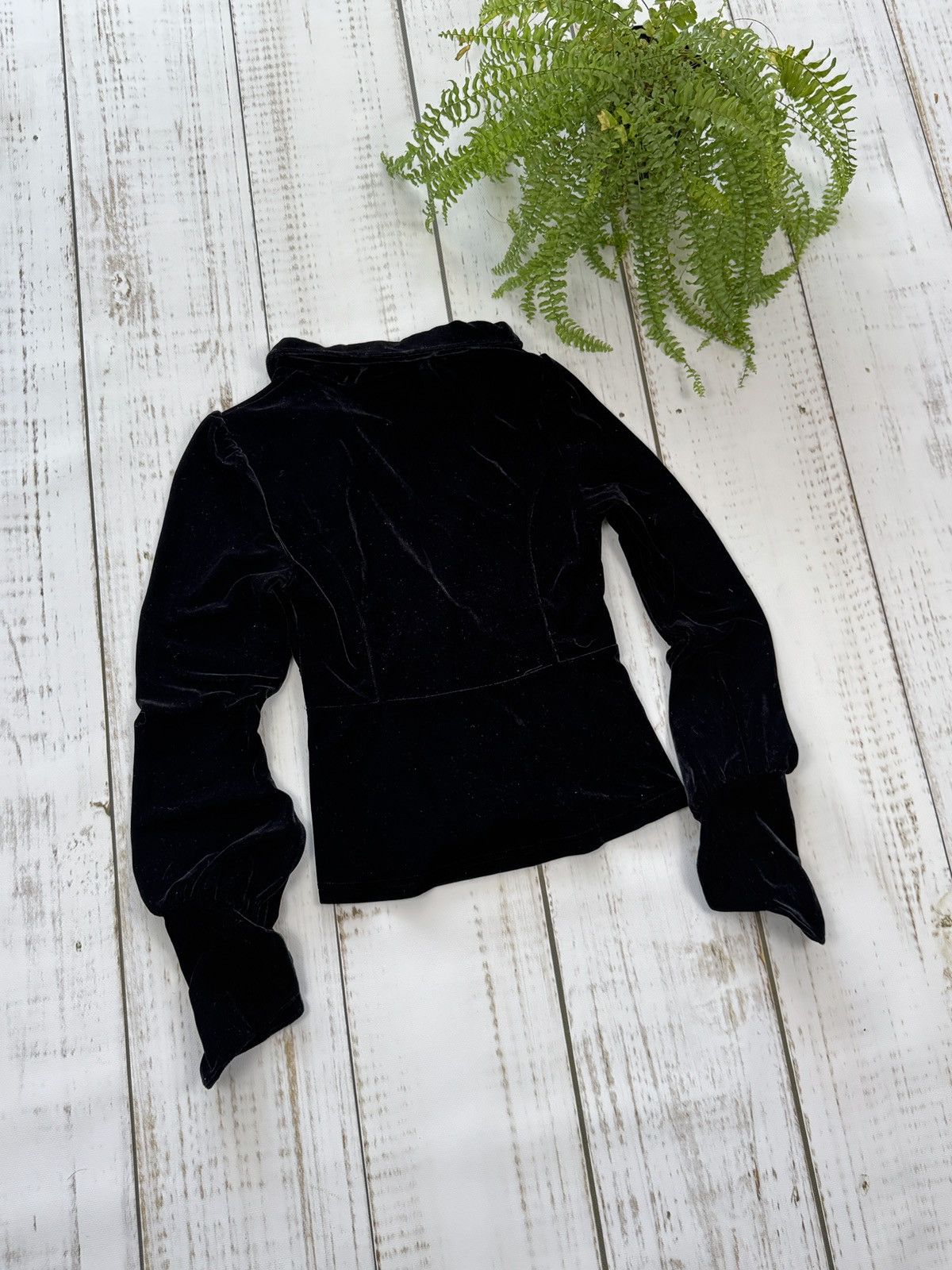 Killstar Killstar Velvet Blouse Gothic Avant Garde Affliction Size S / US 4 / IT 40 - 2 Thumbnail