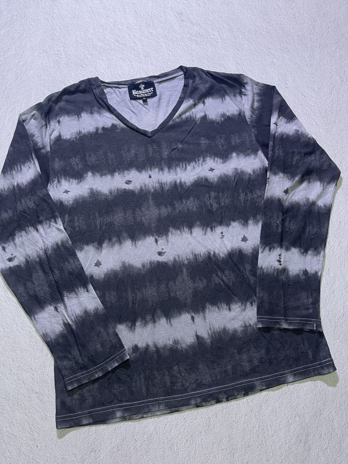 Japanese Brand Y2K BEAUMERE long sleeve tshirt tie dye motif Size US M / EU 48-50 / 2 - 2 Thumbnail