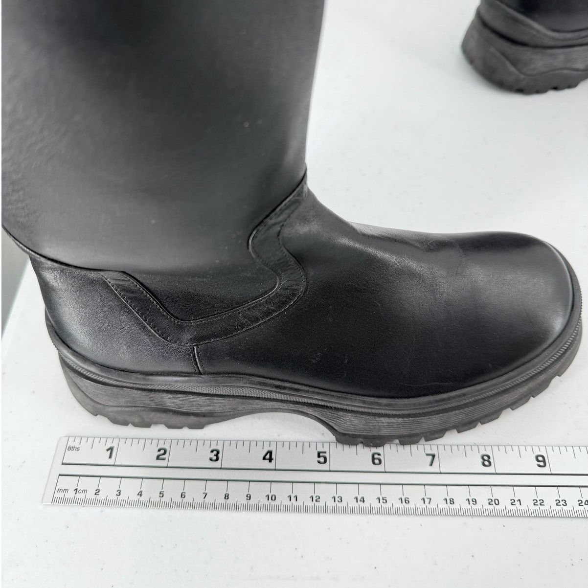 Staud Staud Bow Leather Black Tall Platform Boots Size 36.5 Size US 6.5 / IT 36.5 - 10 Thumbnail