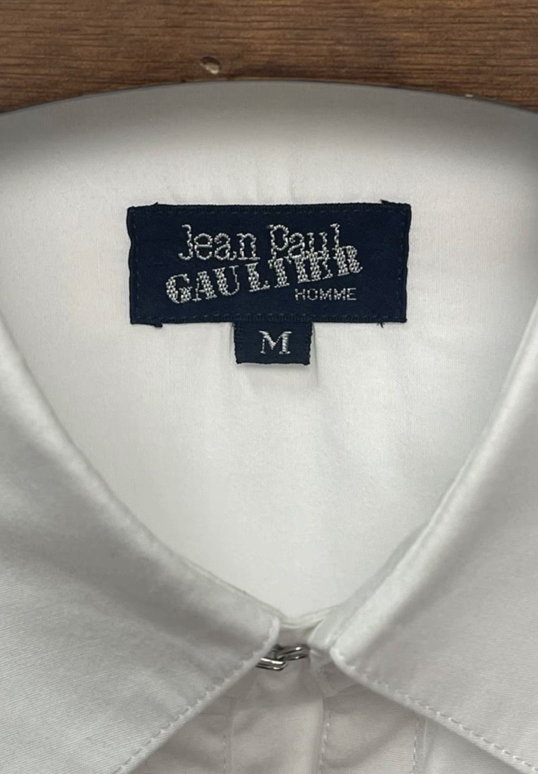 Jean Paul Gaultier Jean Paul GAULTIER HOMME｜U-shaped button-down white shirt Size US M / EU 48-50 / 2 - 5 Thumbnail