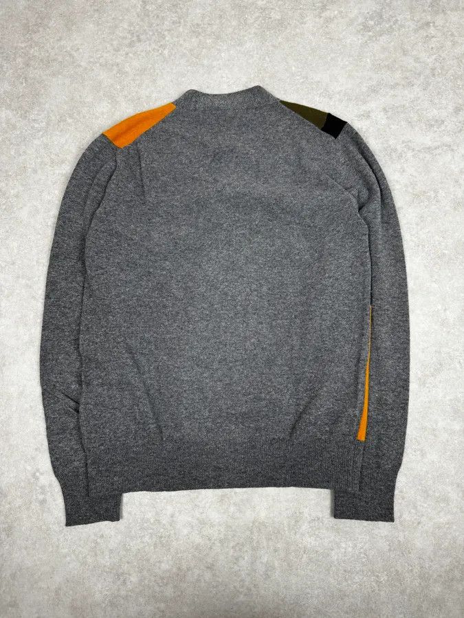 Comme des Garcons Comme des Garçons SHIRT Grey Patchwork Yellow Wool Cardigan Sweater Size US S / EU 44-46 / 1 - 4 Thumbnail