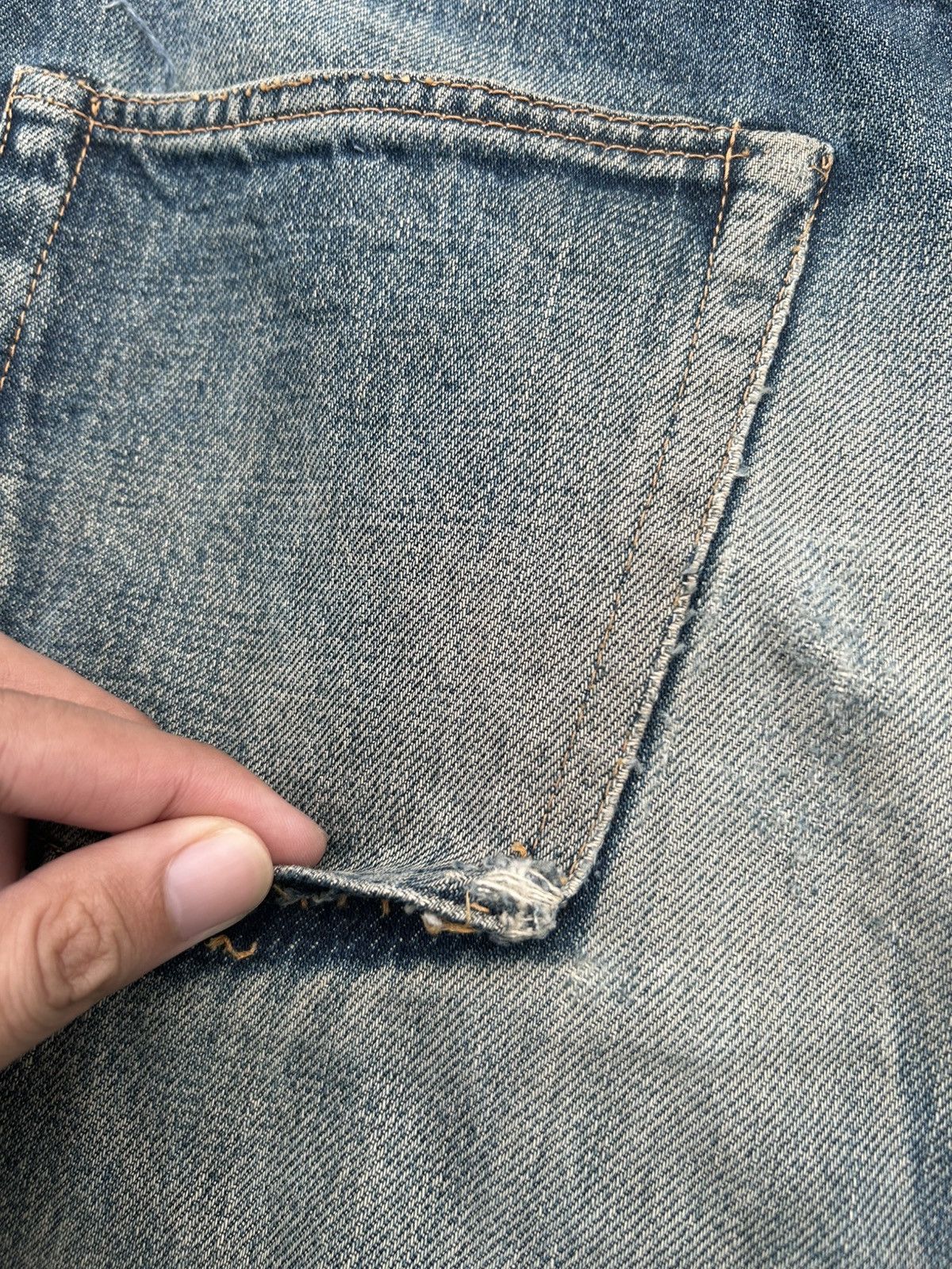 Kapital Vintage FOB Selvedge Distressed Rusty Mudwash Denim Jeans Size US 28 / EU 44 - 12 Thumbnail