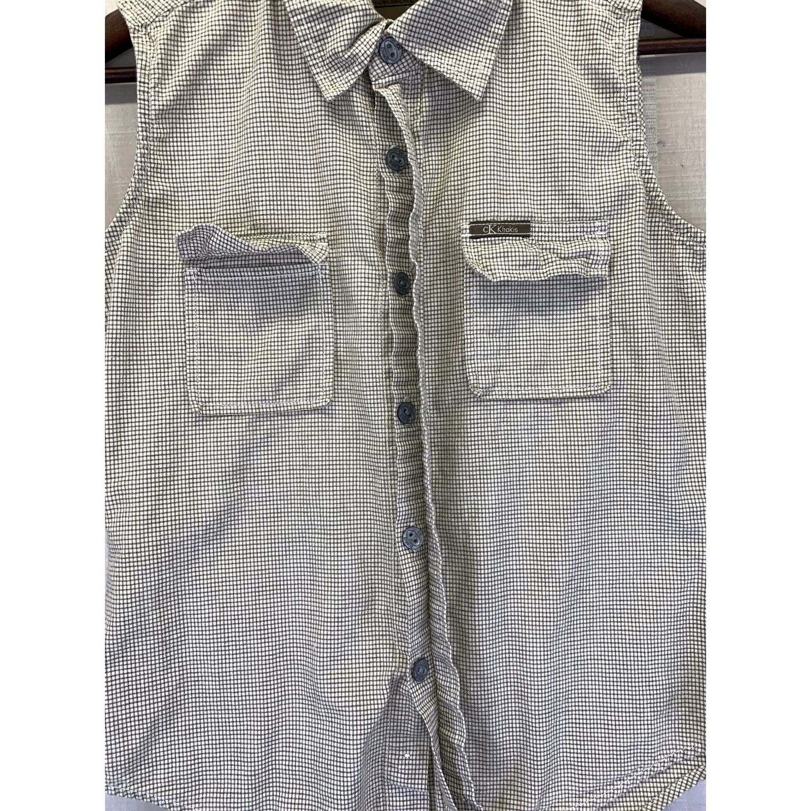 Calvin Klein Calvin Klein Khakis Check Print Pocket Tank Top Womens Small-10269 Size S / US 4 / IT 40 - 7 Thumbnail