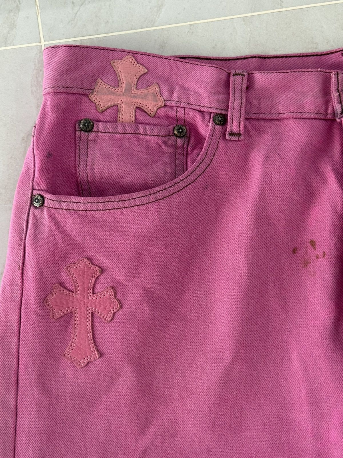 Chrome Hearts Chrome Hearts Pink Sex Record Levis 501 Baggy Sz.34 Size US 34 / EU 50 - 2 Thumbnail