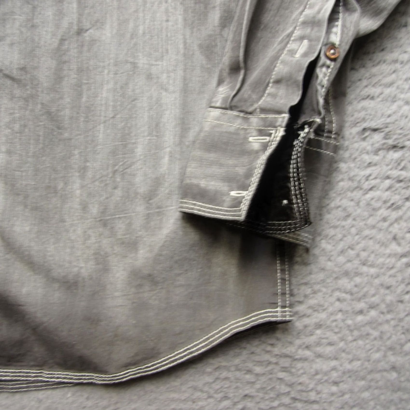 Roar Roar Shirt Mens Small Gray Western Long Sleeve Snap Button Embellished Denim Size US S / EU 44-46 / 1 - 3 Thumbnail