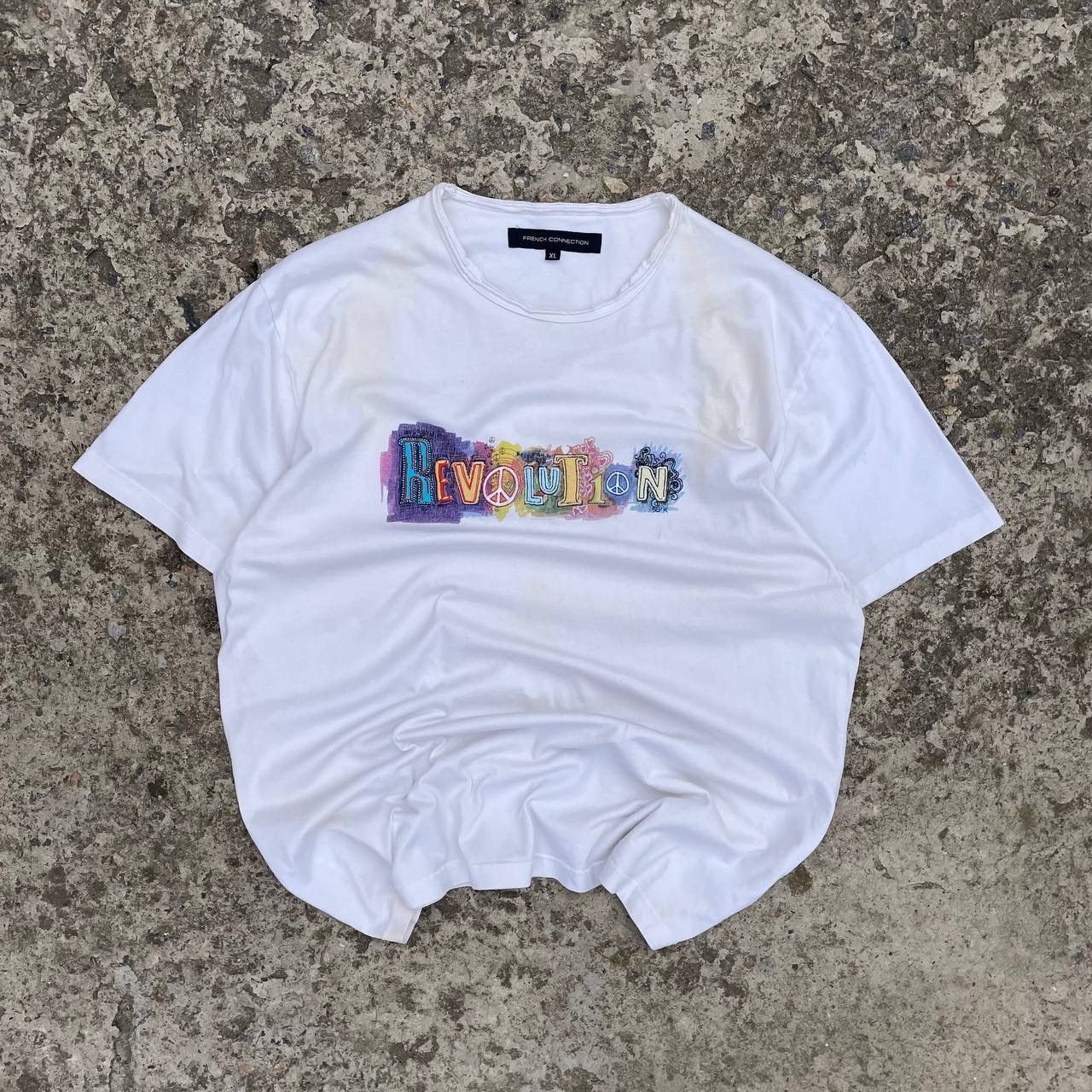 Hypebeast Vintage Adult Revolution T-shirts Big Logo French Connection Size US XL / EU 56 / 4 - 1 Thumbnail